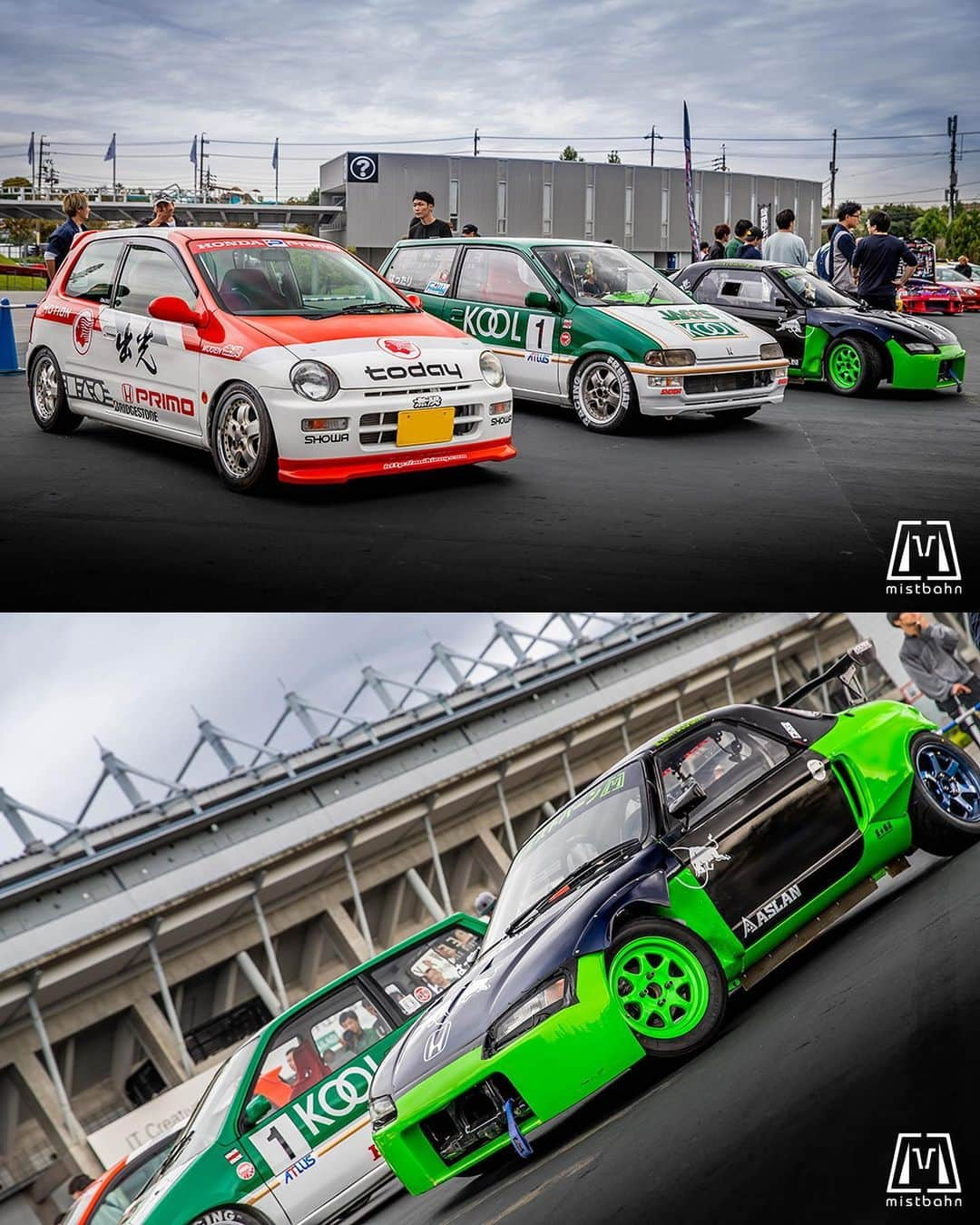 mistbahnさんのインスタグラム写真 - (mistbahnInstagram)「_ mistbahn racing Honda PP1 BEAT IDEMITSU MOTION Honda JA4 TODAY KOOL Honda JW3 TODAY Gulf Honda PP1 BEAT _ 🚗: @mistbahn 🚗: @wais97 🚗: @freeway_eg6 🚗: @kiyotaka_nakajima_pp1 📷: @mistbahn _ Shot on Oct-8 2023 🏁  The "H" Day at Suzuka International Circuit. _ JP) 2023年10月8日 鈴鹿サーキット国際レーシングコース GPスクエア。 ハジメテの置き系イベント、The "H" dayにビートで参加。 _ #hday #thehday #playersday #suzukacircuit #suzukainternationalcircuit #鈴鹿サーキット #hondabeat #hondabeatpp1 #pp1beat #ホンダビート #pp1 #beatpp1 #hondatoday #ホンダトゥデイ #ja4 #jw3 #e07a #mtrec #aslan #アスラン #aslan_inc_japan #星商店 #hoshisyouten #idemitsu #出光モーション #kool #gulf #mugen #無限」10月9日 6時00分 - mistbahn