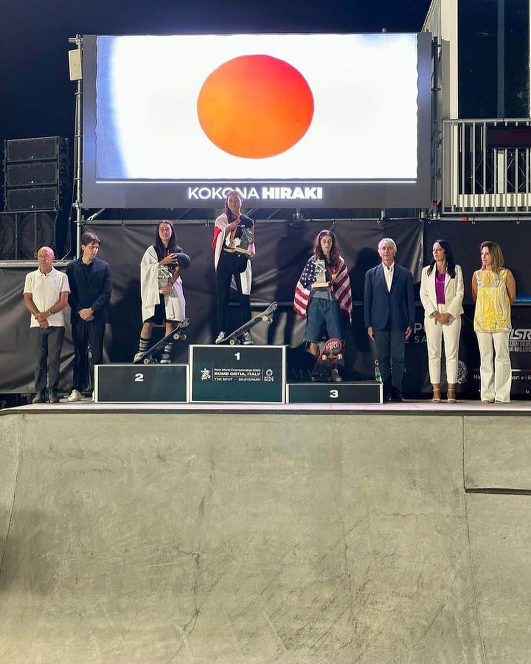開心那のインスタグラム：「WORLD CHAMPIONSHIP 2023 🥇 I was able to become a world champion for the first time! I am very happy! Thank you to everyone who supported us!🩷 Thank you! @worldskatesb   Congratulations!  @hinano_kusaki @minnastess  @gavinbottger @luigicini @tatecarew   初めてワールドチャンピオンシップで1位になる事ができました！とても嬉しいです！応援してくれたみなさんありがとうございました！これからもまたトップになれるように、スケートを楽しみながら頑張ります！！ ありがとう！ @worldskatesb」