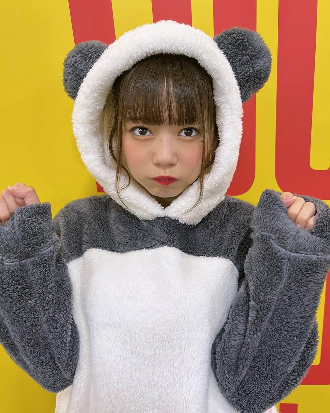 桜田アンナのインスタグラム：「もこもこぱんださん🐼  #gu #guパジャマ #パジャマ　#パンダ」