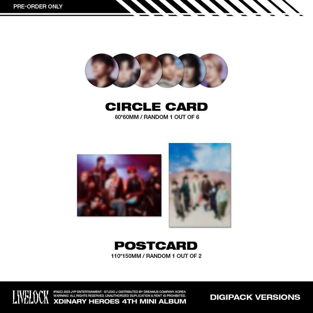 JYPエンターテインメントさんのインスタグラム写真 - (JYPエンターテインメントInstagram)「⠀  Xdinary Heroes <Livelock> Album User Guide & Pre-Order  🔐Digipack ver.  ALBUM RELEASE🔻 2023.10.11 6PM (KST)  #XdinaryHeroes #엑스디너리히어로즈 #Livelock #WE_ARE_ALL_HEROES #JYP」10月9日 12時04分 - jypentertainment