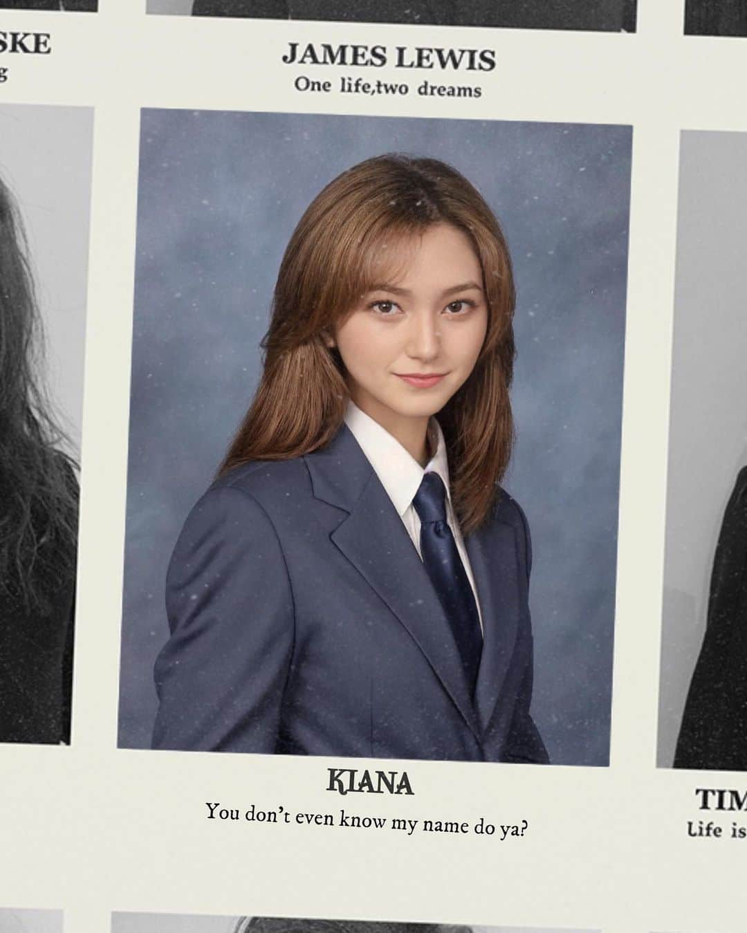 希花のインスタグラム：「AI Kiana lol  #aiyearbook  #epik  #yearbook」