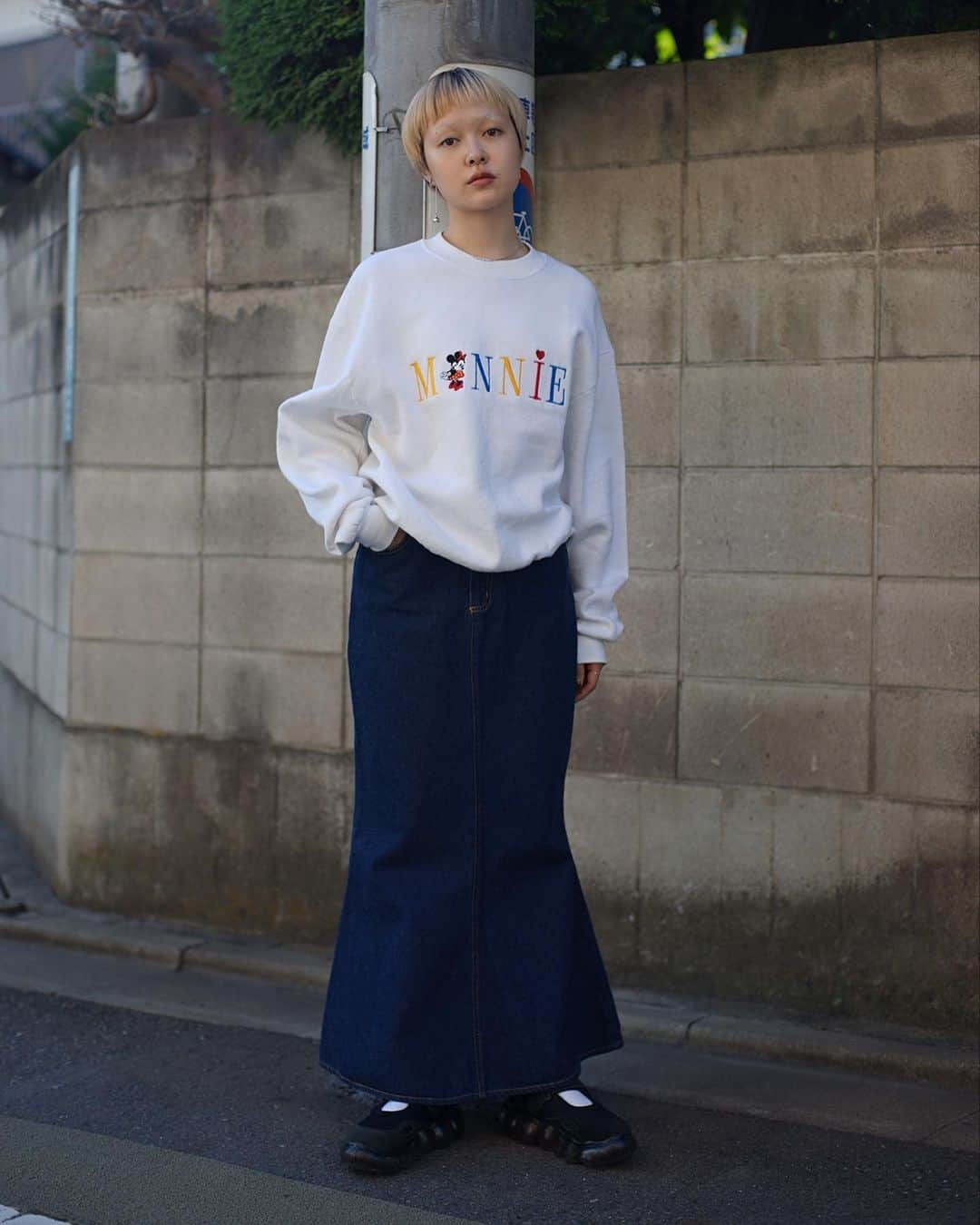 PUNK CAKEのインスタグラム：「♣︎ NEW ARRIVAL ♣︎  🔸 MINNIE embroidery white sweat 🔸 Mermaid denim long skirt  ♡10th Anniversary キャンペーン♡ 送料無料！ 10/4(水)～10/15(日)  今週の営業日は 10/14(土),15(日)となります。 是非お気軽にご来店下さい！  10月営業日/ 10/14,15,20,21,22 営業時間/ 13:00～20:00  住所/ 東京都目黒区鷹番3-4-10 2F」