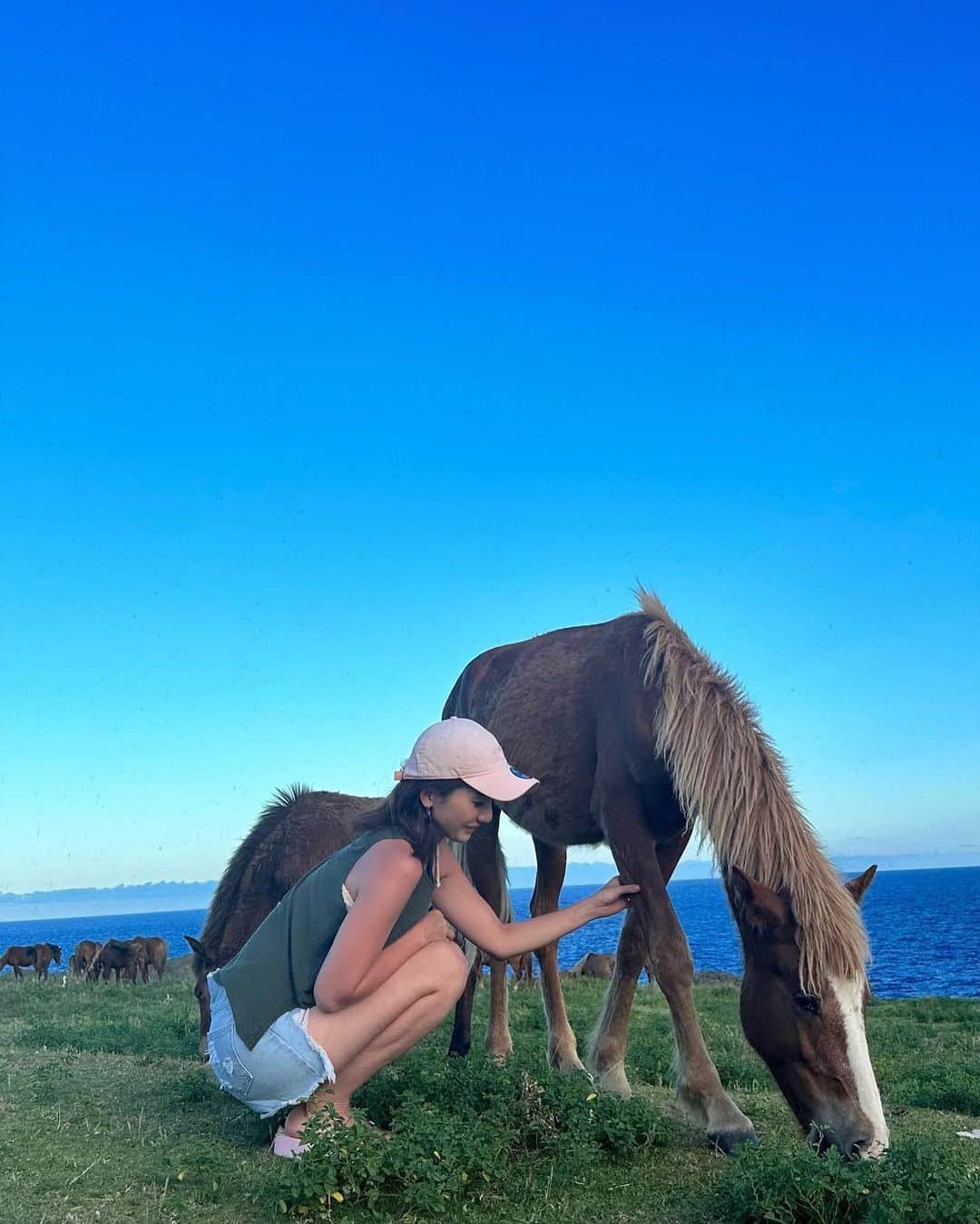 戸崎奈津のインスタグラム：「与那国島🌿🐎  今年もう1度行きたかったけど来年かな🥹✨ ▶︎Yonaguni Island / Okinawa  この時の火傷みたいな日焼けも思い出😆  #与那国島 #yonaguni #DRコトー診療所  #海馬遊び #ちまんま広場   #okinawa  #沖縄 #ヨナグニウマ  #与那国 #ダイビング  #乗馬 #沖縄旅行 #旅行 #海　 #yonaguniisland #diving  #ダイビング女子  #日本最西端 #旅行　 #travel #馬 #東崎 #natsu_trip🌸 #天の川 #星空 #八重山諸島 #石垣島」