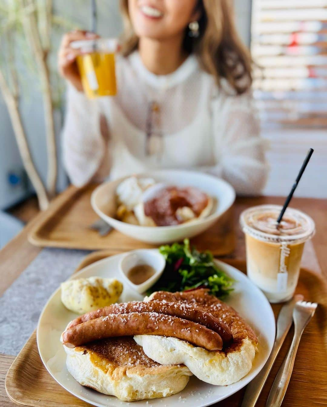 MIMIさんのインスタグラム写真 - (MIMIInstagram)「🥞🍳🥓  📍 @aldewarth_the_cafe  今回はパンケーキが食べたくて😋  お食事パンケーキが目的🥓🥞🍴  またモンブランも食べに行こ🤎   #群馬県 #伊勢崎市#伊勢崎カフェ #群馬#伊勢崎スイーツ#群馬カフェ #aldewarththecafe #aldewarth #パンケーキ#リコッタチーズパンケーキ #お食事パンケーキ #lunch #スイーツ#お洒落カフェ #gunma  #isesakicafe  #オルデウォルスカフェ  #カフェラテ#coffeetime#MontBlanc#lunch#lunchtime#Cafe#cafelove #cafelover #tabijyo_cafe #tabijyo_sweets #genic_cafe #genic#genic_japan #genic_food」10月9日 15時17分 - mimi___1121