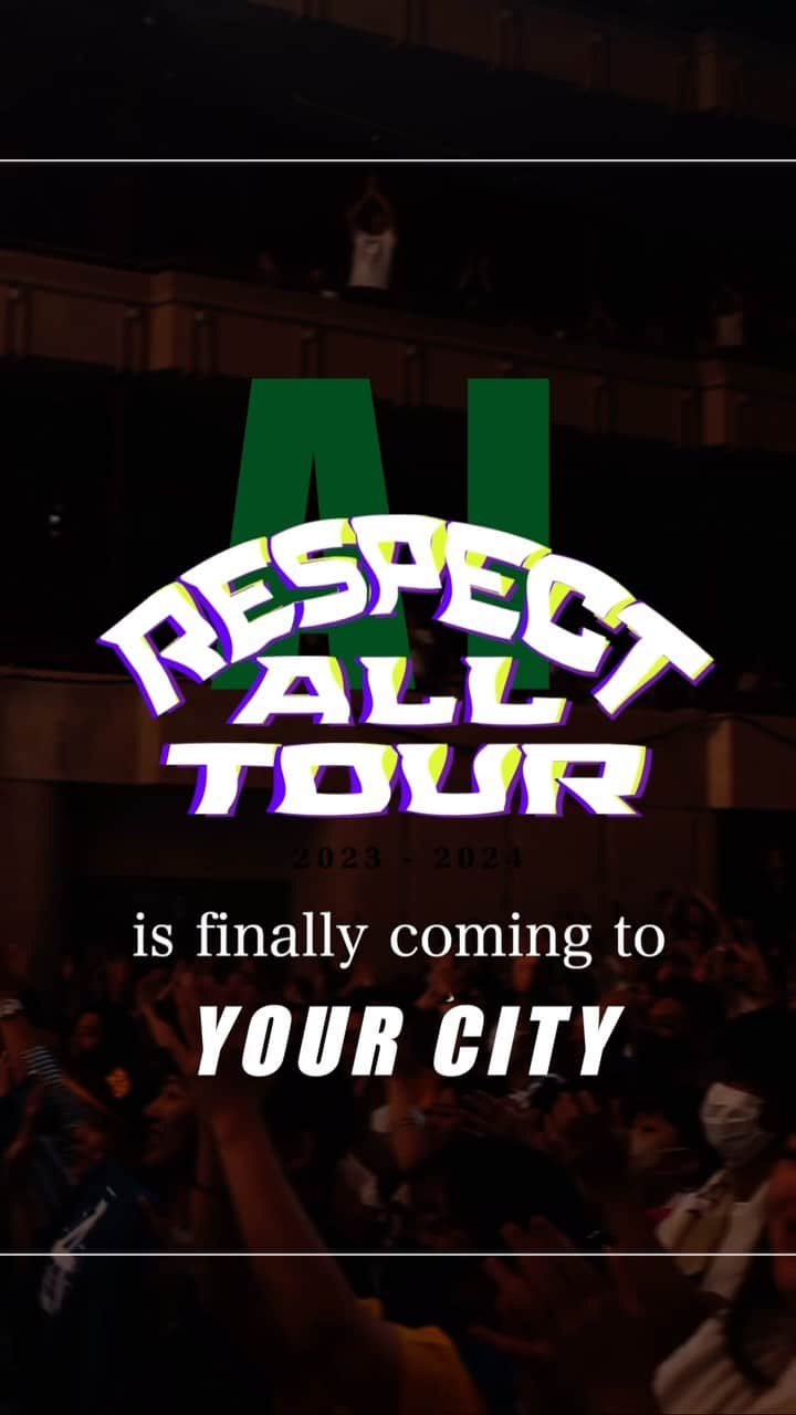 AIのインスタグラム：「AI “RESPECT ALL”TOUR is finally coming to your city✈️2024年3月まで全国33公演🔥みんな会いに来てね🫶🏻   📽️dir. @yoshikidb @gkkj.tokyo   #ＡＩリスペクトオールツアー #AI #tour #live #show #newmusic」