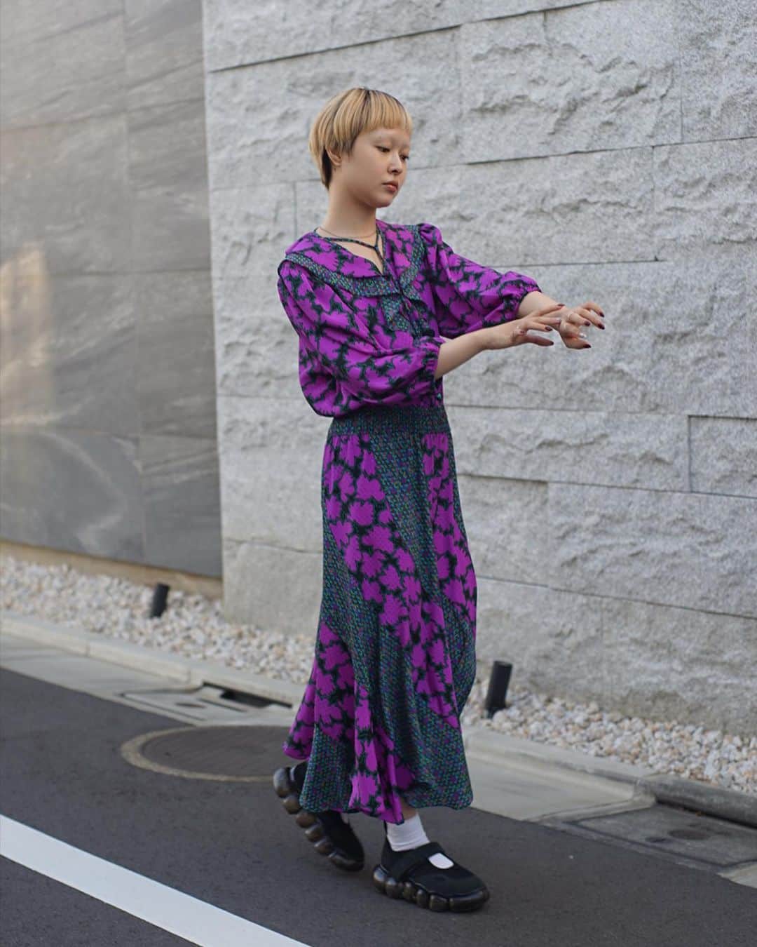 PUNK CAKEさんのインスタグラム写真 - (PUNK CAKEInstagram)「♣︎ NEW ARRIVAL ♣︎  🔸 Purple silk gather zip jacket 🔸 Assorti Susan Freis ruffle collar dress  ♡10th Anniversary キャンペーン♡ 送料無料！ 10/4(水)～10/15(日)  今週の営業日は 10/14(土),15(日)となります。 是非お気軽にご来店下さい！  10月営業日/ 10/14,15,20,21,22 営業時間/ 13:00～20:00  住所/ 東京都目黒区鷹番3-4-10 2F」10月9日 15時55分 - punk_cake
