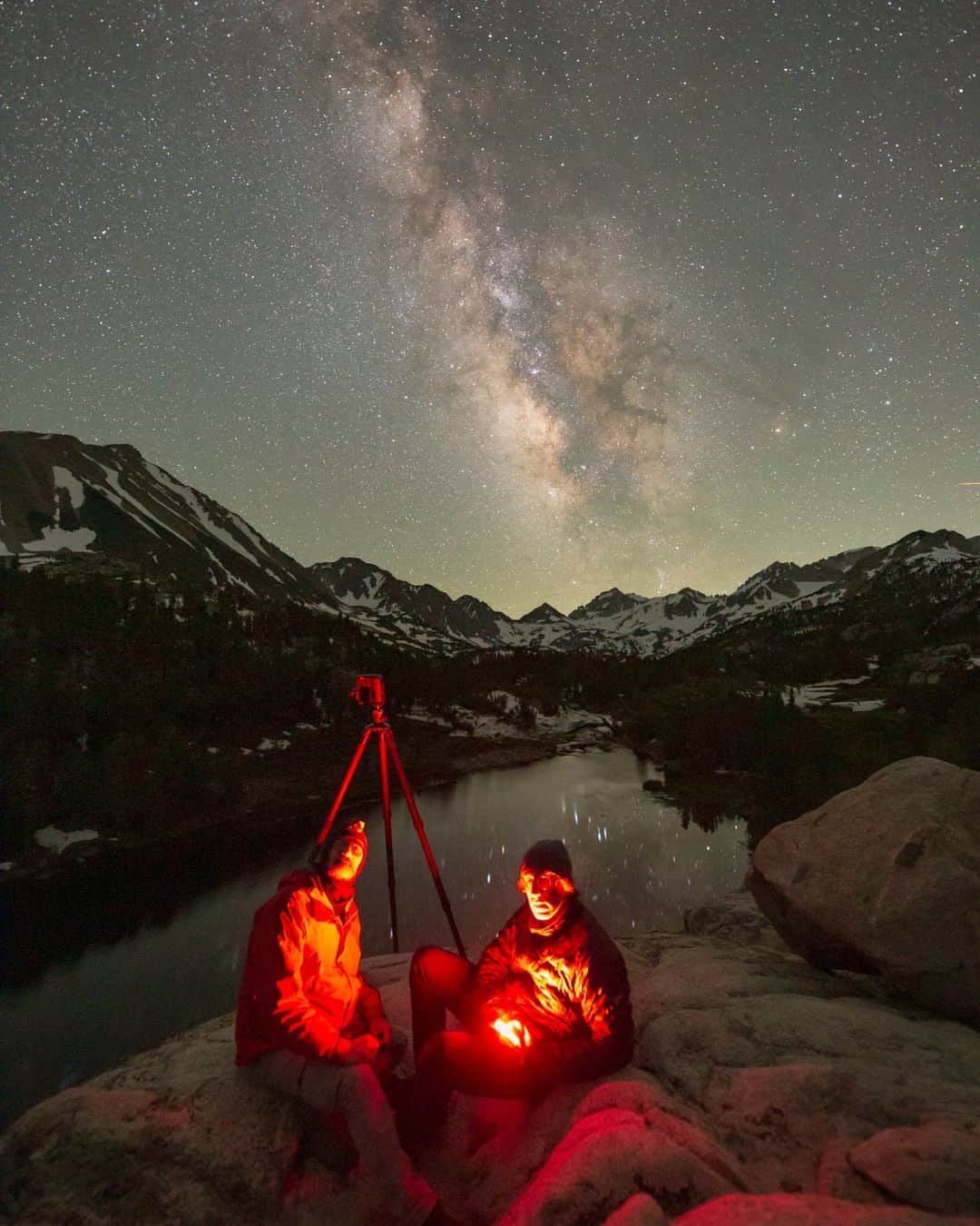 National Geographic Travelさんのインスタグラム写真 - (National Geographic TravelInstagram)「Photos by @BabakTafreshi | Above a lake at 10,000 ft elevation in the Eastern Sierra, California, the Milky Way rises in the starry sky. The orange star Antares, marking the heart of the celestial Scorpion, is the brightest in the view. I was on Life at Night project for the National Geographic Society with my colleague Oshin Zak (photo 2). We have photographed the night sky together since teenage-hood in the early 1990s, when we grew up in Iran. @insidenatgeo   #WorldSpaceWeek」10月10日 1時30分 - natgeotravel