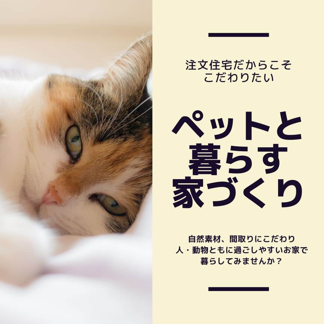 明友建設株式会社のインスタグラム：「🐈本日は大切な家族の一員、ペットに関する投稿です🐕  人間だけでなく、生涯のほとんどをご自宅で過ごす彼らにも安全で快適な日々を過ごしてほしいと思う人は多いかと思います。  明友建設では、自然素材を多く扱っています。 それは人だけでなく動物たちにも優しい住み心地につながっていきます  また、高気密・高断熱という点も大きな魅力です。  部屋中あたたかいからこそストーブの前で丸くなっている姿だけでなく、思い思いの場所でくつろぐ姿を見ることができます。  さらに、寒いとペットの頻尿といった健康上の問題も考えられますが、そのような点も改善されるようになります🙆  人間だけでなく、ペットの健康にも良いお家を建ててみませんか？  【資料請求・お問い合わせ方法】 ①公式HPお問い合わせフォーム プロフィールURLにございます弊社HPリンクよりお問い合わせいただけます。 ②お電話 0120-593-678 受付時間：10:00~17:00(水曜・祝日を除く)  【毎日投稿】 他の投稿はこちら！➢➢➢@meiyu_kensetsu  #明友建設 #注文住宅 #工務店 #高性能住宅 #高断熱 #高気密 #自然素材 #無垢 #造作家具 #大泉学園 #練馬区 #デザイン住宅 #デザイン注文住宅 #新築一戸建て #一戸建て #建築 #建築デザイン #建築学生 #建築好きな人と繋がりたい #インテリア #インテリア好きな人と繋がりたい #造作家具  #インテリア家具 #マイホーム計画 #マイホーム計画中の人と繋がりたい #家づくり」