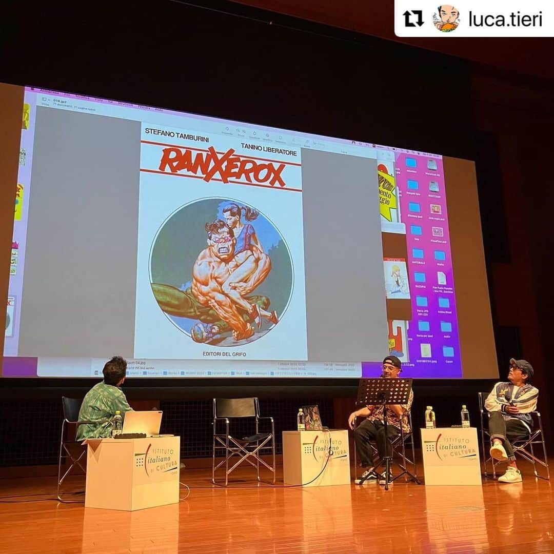 江口寿史さんのインスタグラム写真 - (江口寿史Instagram)「よいイベントになりましたね。ルカとヤスコ。曽我部さん、楠見さん。あと関わってくれたスタッフの皆さんみんなありがとう❗️楽しかったー😄  #Repost @luca.tieri with @use.repost ・・・ Tokyo Arte Pop - Talk with Eguchi Hisashi, Kusumi Kyoshi, Sokabe Keiichi, Luca Tieri 10月5日にイタリア文化会館で行われたイベント、TOKYO ARTE POPのスペシャルトーク＆ライブが無事に終了しました。 映像を使いながらすばらしいトークの進行をしていただいたキュレーター楠見清さん、引き出しが豊富でアドリブもさすがの江口寿史先生、トークにも参加していただいた上に素敵な演奏をしてくださった曽我部恵一さん、とても豪華なメンバーに囲まれて本当に楽しく時間があっという間でした。 また、来ていただいたみなさんにも楽しんでいただけていたらうれしいです。ご来場本当にありがとうございました。 今回日本のみなさんにイタリアのコミックを紹介するという重要なミッションがあったので、どうやって伝えるか、責任があるなあと思いながらも調べたり振り返るうちに新しい発見があったり、自分への影響をまた整理できたように思います。良い機会を与えていただきありがとうございました。 イタリア文化会館の素敵なホールでこのイベントができて本当によかったです。シルヴァーナ・デ マイオ館長を始め、イタリア文化会館のスタッフのみなさんにも深く感謝します。 関わってくださったみなさん、ありがとうございました。  Alcuni scatti del Tokyo Arte Pop talk del 5 ottobre tenutosi nella hall dell’Istituto Italiano di Cultura di Tokyo. Ringrazio il curatore Kusumi Kyoshi che ha tenuto insieme i punti della conversazione. Grazie di cuore ad Eguchi Hisashi che ha condiviso alcuni episodi preziosi sul suo percorso e altri piacevoli aneddoti. Un grazie speciale a Sokabe Keiichi dei Sunny Day Service per aver preso parte al talk e per la splendida esibizione acustica. Ringrazio inoltre la Direttrice Silvana De Maio e tutto lo staff dell’Istituto Italiano di Cultura che ha messo a disposizione la splendida sala auditorium e ha reso possibile l’evento.  photo credit: Anazawa Yuko 1 Watanabe Tetsuya 2,3,5,6,7 Paolo Calvetti 4,9 Tomohisa Wataru 8  #eguchihisashi #hisashieguchi #江口寿史#lucatieri #tokyoartepop #トーキョーアルテポップ #楠見清 #kusumikiyoshi #sunnydayservice #roserecords #曽我部恵一 #コミック #アルバムジャケット#albumcover #アートワーク  #istitutoitalianodiculturatokyo #イタリア文化会館 #illustration#bandesdessinees #イラスト #漫画 #絵 #ポップ #シティーポップ #citypop #일러스트 #エキシビション #exhibition」10月9日 18時23分 - egutihisasi