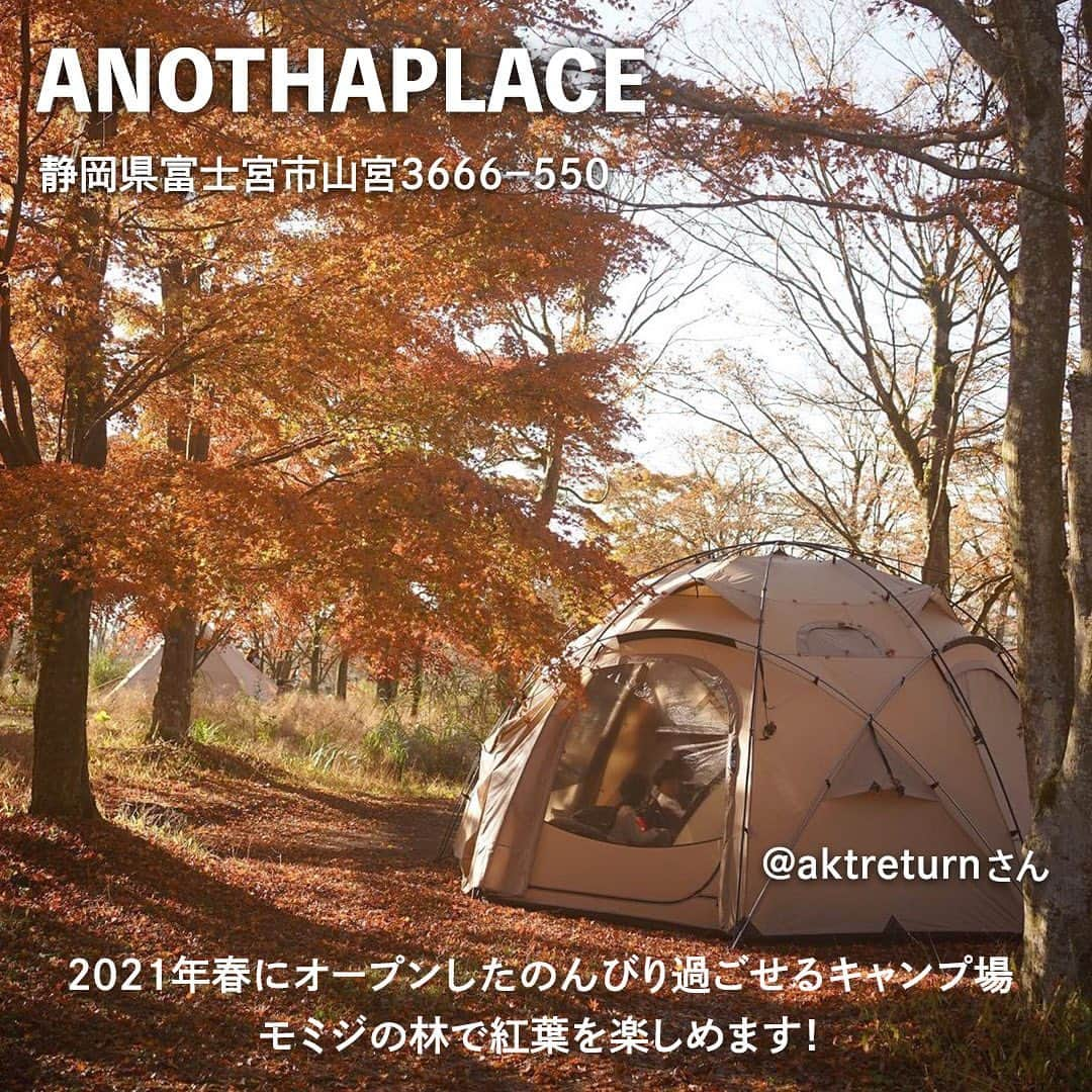 hinata_outdoorさんのインスタグラム写真 - (hinata_outdoorInstagram)「＼次のキャンプはここに決まり✨／  秋の行楽シーズン🍁 みなさんはどこに行く予定ですか？😆  せっかくなら紅葉の美しいグラデーションを 楽しみながらのキャンプはどうでしょう😆  今回は、一度は訪れたい 紅葉の綺麗なキャンプ場をご紹介します✨  ぜひ参考にしてみてください❗️  Photo by @matsutsu_camp  @aktreturn  @noritamago0409  @milreccamp   素敵な写真をお借りしました✨ 他投稿も参考になるので是非のぞいてみてください😆  **************  #hinataoutdoor を付けて アウトドアシーンをアップしてください🏕  素敵な投稿はリポストさせていただきます!  〜hinataの別アカウント〜 ・こだわりのキャンプギア🔦  　@hinatastore_official ・キャンプ場紹介・予約⛺ 　@hinata_spot ・そとごはんのアイディア🍳 　@hinatakitchen **************  #紅葉キャンプ #紅葉スポット #紅葉シーズン #秋キャンプ #キャンプサイト #キャンプ場 #キャンプ場探し #キャンプ場紹介 #キャンプ場情報 #山梨キャンプ #静岡キャンプ場 #長野キャンプ場 #岐阜キャンプ場 #アウトドア用品  #ソロキャンプ用品 #アウトドアグッズ #露營必備 #キャンプ準備 #ソロキャンプ用品 #山道具 #キャンプアイテム #キャンプ収納 #ソロキャンプギア #ギア #キャンプギア自作 #キャンプギア紹介 #四尾連湖水明荘キャンプ場 #anothaplace #ひるがの高原キャンプ場 #四徳温泉キャンプ場」10月9日 18時34分 - hinata_outdoor