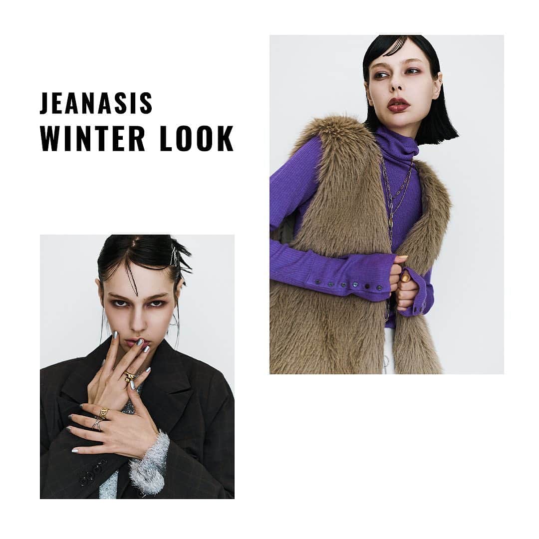 ジーナシスのインスタグラム：「❄︎JEANASIS 2023 Winter❄︎  WEB JEANASIS MEDIAでは Winter Lookを一挙公開 TOPページURLよりCheck  _____________________________________________ 商品詳細は製品タグ or TOPページURLよりチェック ▷▷▷ @jeanasis_offici 『#ジーナスタッフスタイリング』をフォロー ▷▷▷全国のスタッフによるスタイリングを毎日更新中！ _____________________________________________  #JEANASIS #ジーナシス #ニット #ニットコーデ #タートルネック  #タートルネックニット  #ジャケット #ジャケットコーデ #ワンピース #ワンピースコーデ  #アウター #アウターコーデ #ベスト #ベストコーデ #スカート #スカートコーデ  #プリーツスカート #プリーツスカートコーデ  #ブーツ #ブーツコーデ #レースアップブーツ  #厚底 #パンツ #パンツコーデ #ショルダーバッグコーデ  #ハンドバッグ」