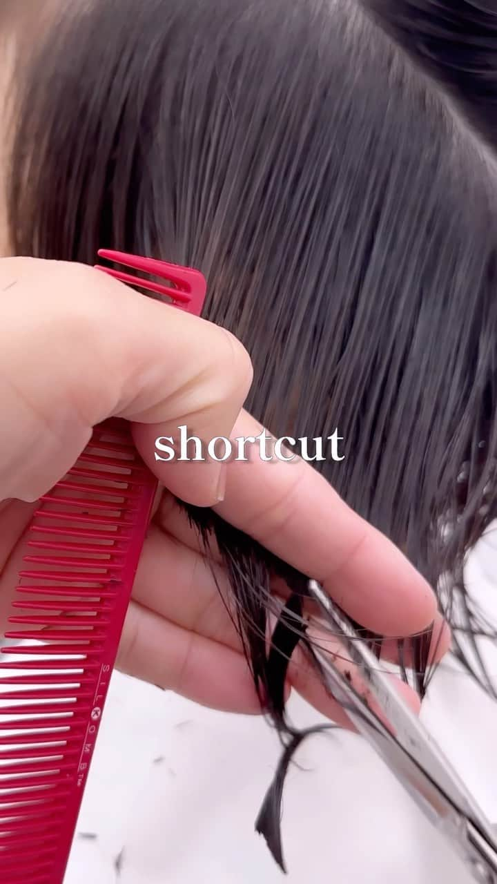 Seiichiro Kawakamiのインスタグラム：「shortcut🧚🧚🧚 . ➖➖➖➖➖➖➖➖➖➖➖➖➖➖ . 《《　ご予約　》》 【平日】10時～20時 〜【Price】〜 カット_6800円 カラー_8800円 カット＋カラー_12000円 カット＋ダブルカラー_21000円 カット＋3Dハイライト_21000円 カット＋パーマ_13000円 カット＋縮毛矯正_21000円 髪質改善トリートメント_8800円 . ➖➖➖➖➖➖➖➖➖➖➖➖➖➖ . #cut #bob #カット動画 #切 #銀座美容室」