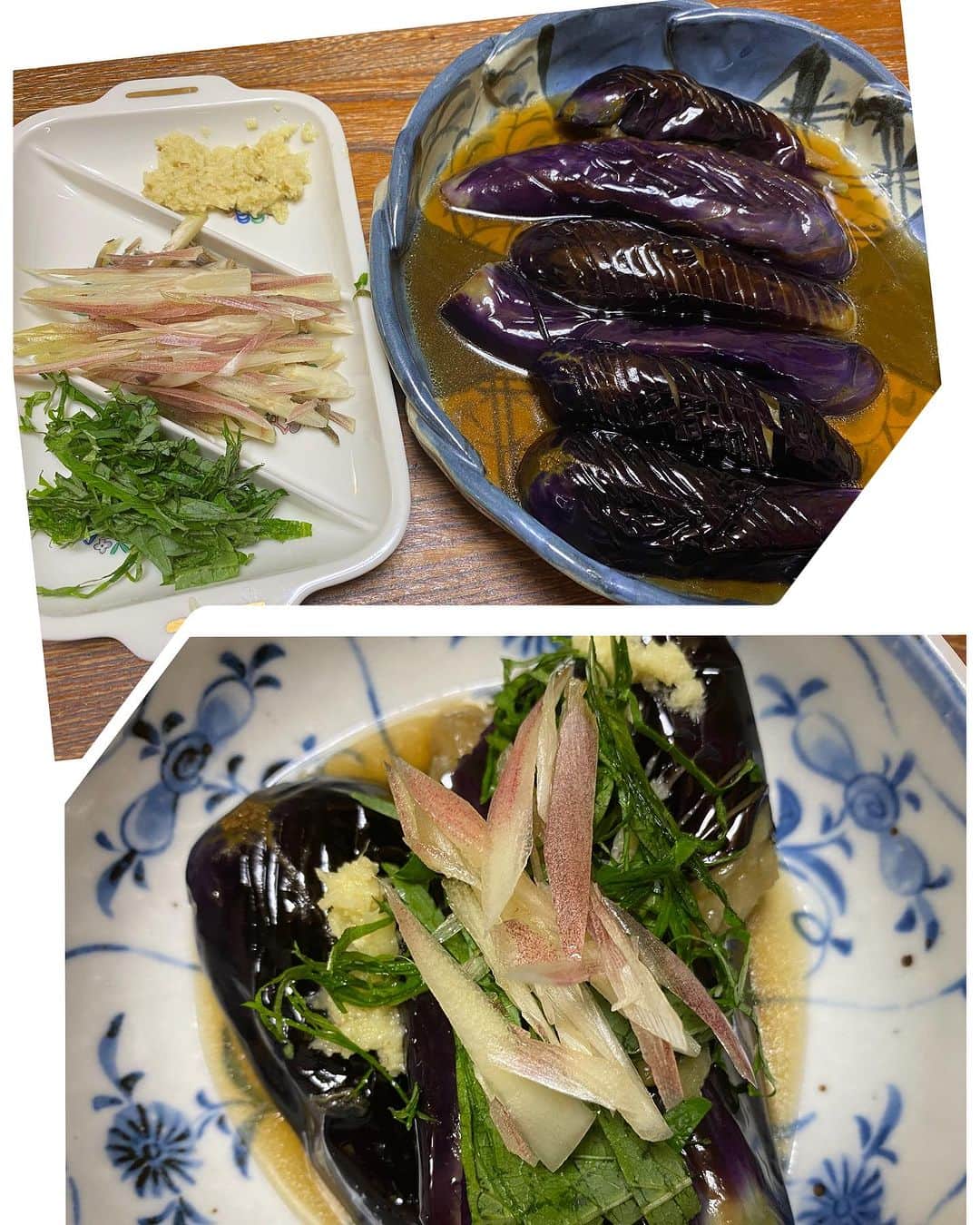 のインスタグラム：「家庭菜園のナスをいただき、ナスの揚げびたしを🍆　超美味しかった。秋茄子〜」