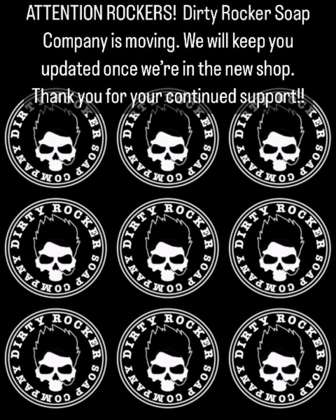 レイチェル・ボランのインスタグラム：「ATTENTION ROCKERS!  Dirty Rocker Soap Company is moving. We will keep you updated once we’re in the new shop. Thank you for your continued support!! @dirtyrockersoap」