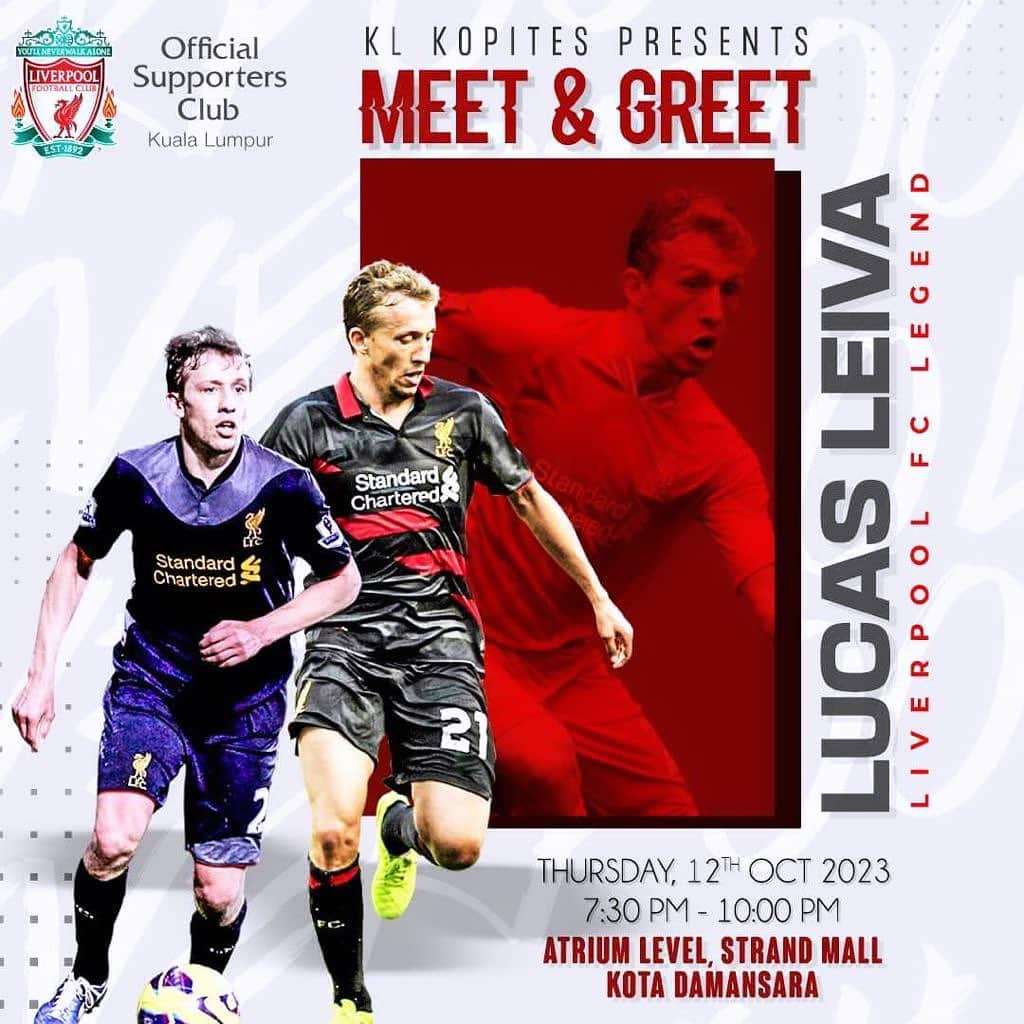 ルーカス・レイヴァのインスタグラム：「See you on Thursday at @strandmall  @klkopites @liverpoolfc #lfcfamily  #oncearedalwaysared」