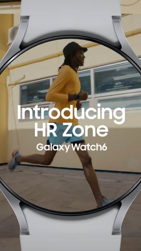 Samsung Mobileのインスタグラム：「Zone up & tone up! 🏃‍♂️ Get fit in your personal HR Zone with the #GalaxyWatch6. #HRZoneWorkout  Learn more: samsung.com」