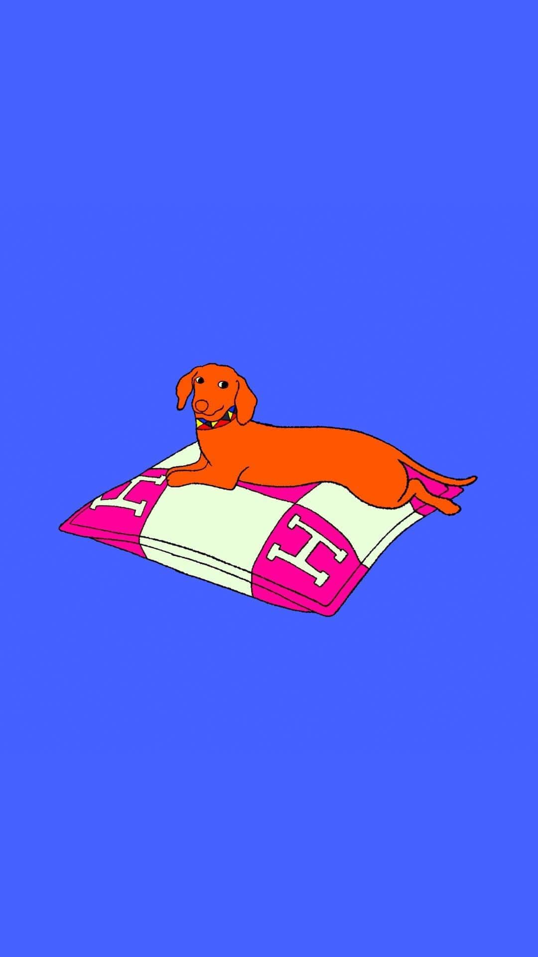 エルメスのインスタグラム：「Ever wonder what your dog dreams about? 💭We have a few ideas...     Illustrated by @faune_studio Sound design by @uele_lamore    #ADogCanDream  #DayDreaming  #Hermes」