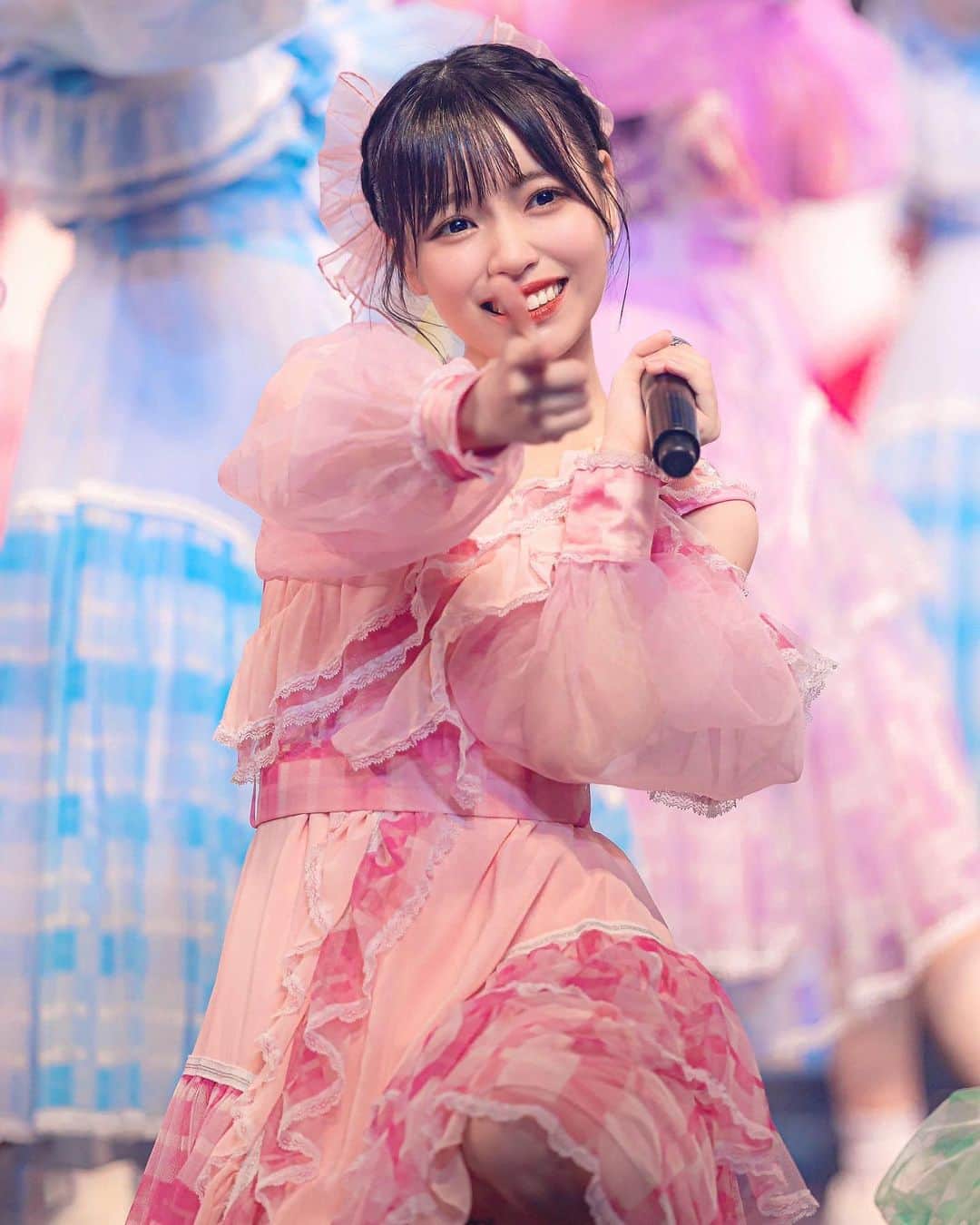 岩田陽菜のインスタグラム：「ピンクプリキュアしてる時の🤍🎀  #STU48 #アイドル」