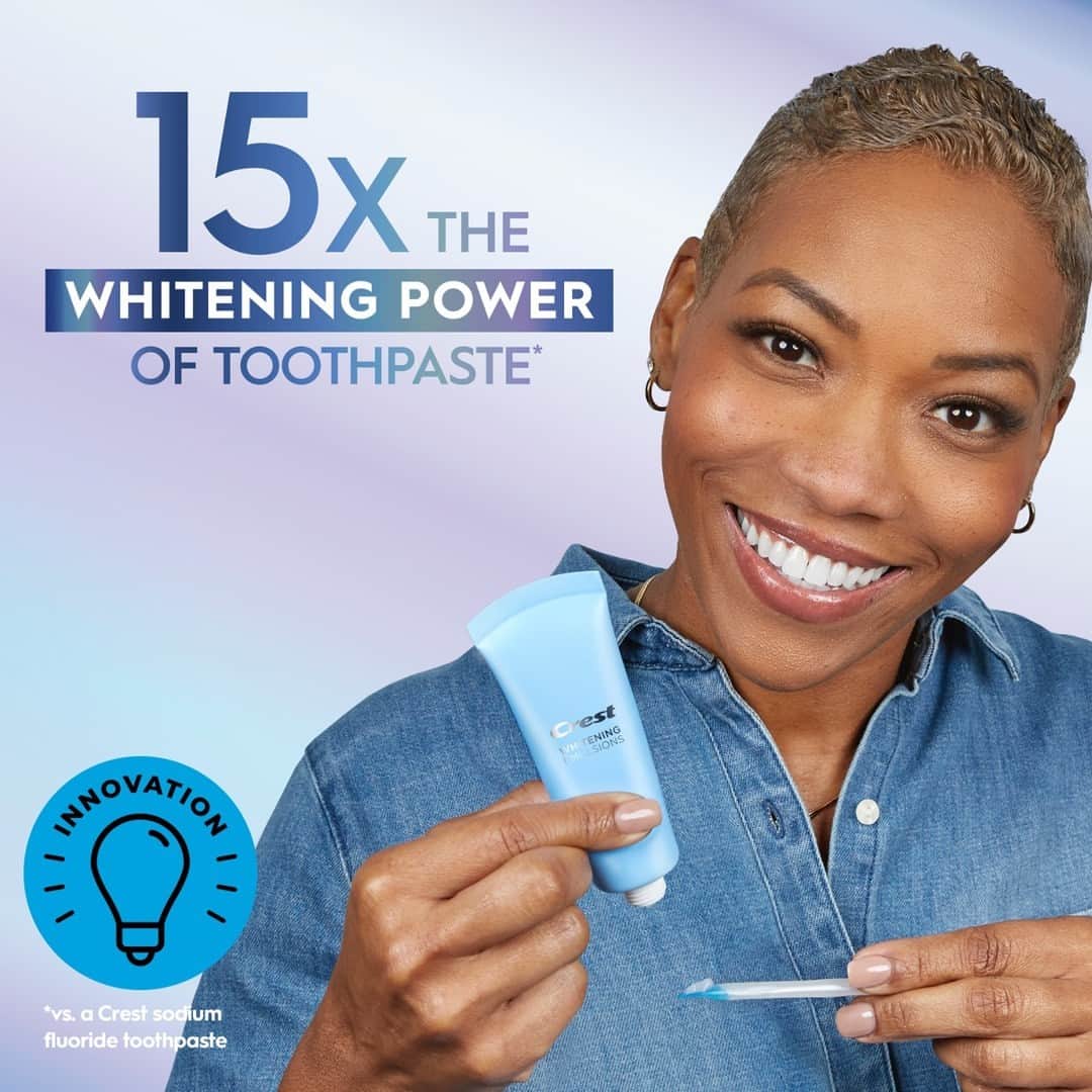 P&G（Procter & Gamble）さんのインスタグラム写真 - (P&G（Procter & Gamble）Instagram)「@Crest Daily Whitening Serum delivers 15X the whitening power of toothpaste!* 😁✨   The #PGInnovation behind this dentist-recommended formulation whitens stains that toothpaste can’t reach, with virtually no sensitivity. The secret is in the science: highly active peroxide droplets help brighten smiles while a water-resistant base keeps the formula on your teeth for longer than you think.   Tap the link in bio to see more examples of #PGInnovation.   *vs. a Crest sodium fluoride toothpaste」10月9日 22時24分 - proctergamble
