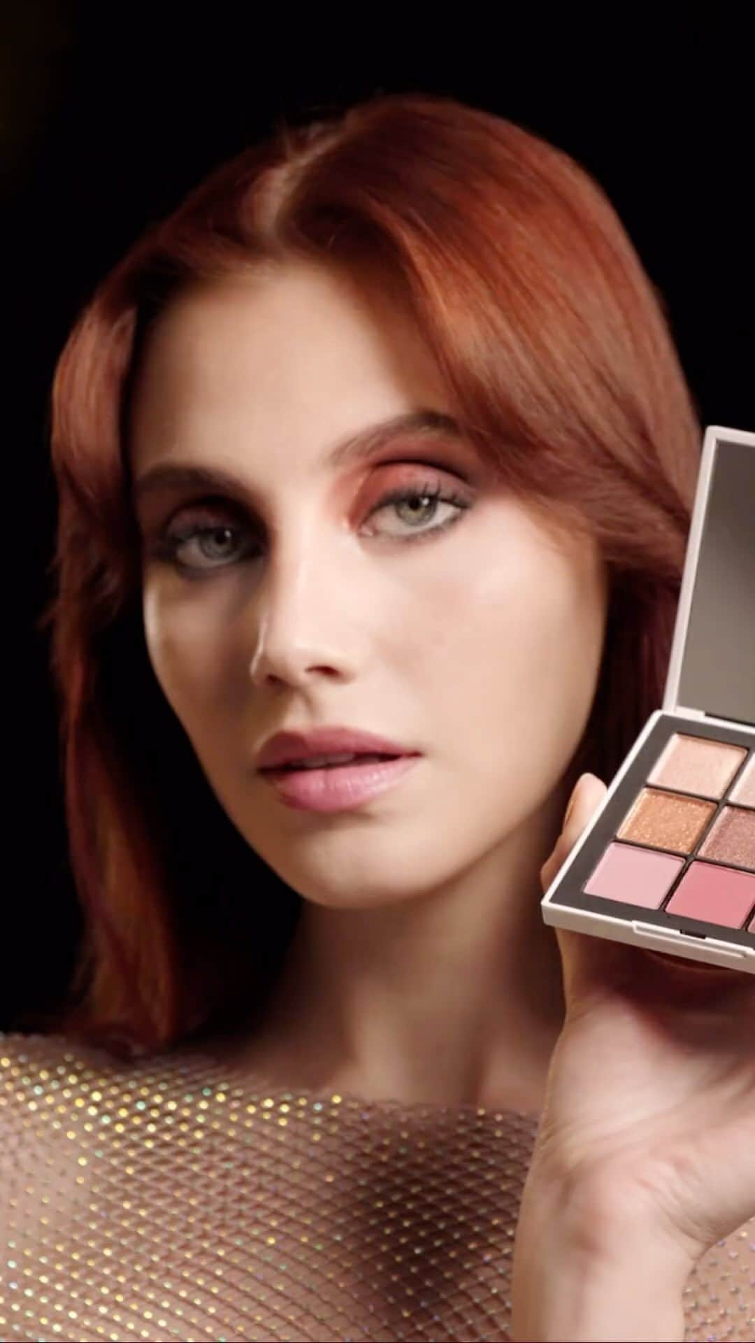 のインスタグラム：「Total smoke show. Create an eye-catching, late-night look with Endless Nights Eyeshadow Palette—featuring nine shadows in a lineup of matte pink tones and iridescent pops of color. Available online at @ultabeauty.」