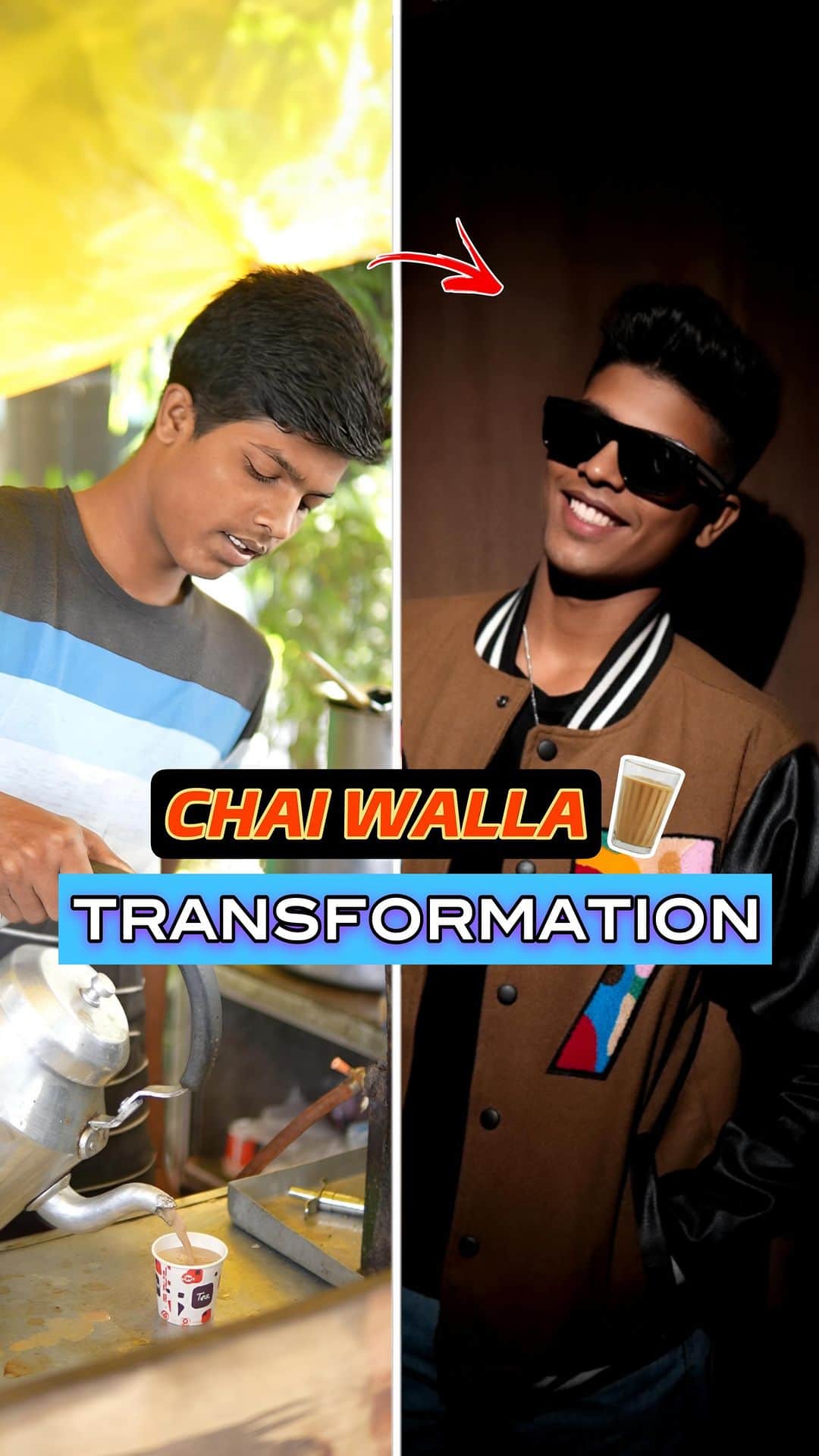 Karron S Dhinggraのインスタグラム：「Chai Walla🫖 Transformation| Want To Be Next? Comment: Your Age, City & Height👇🏻 . . . #TheFormalEdit #Transformation」