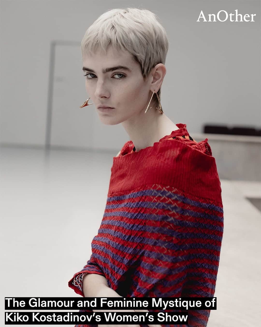 AnOther Magazineのインスタグラム：「Drawing on Sonia Delaunay and Madeleine Vionnet, @kikokostadinov Spring/Summer 2024 women’s showcased @laura_deanna_fanning’s talent for translating their immense scholarly knowledge of design and art history into clothes 🩶⁠ ⁠ Read @mad.e.leiner's review, and see @paulphung's photo essay at the link in bio 📲⁠ ⁠ 📸 by @paulphung for AnOther」