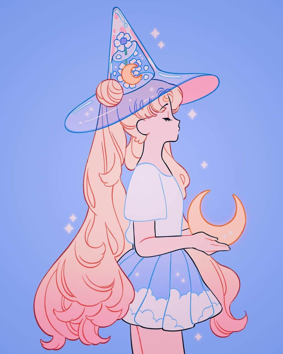 のインスタグラム：「🌙🩵」