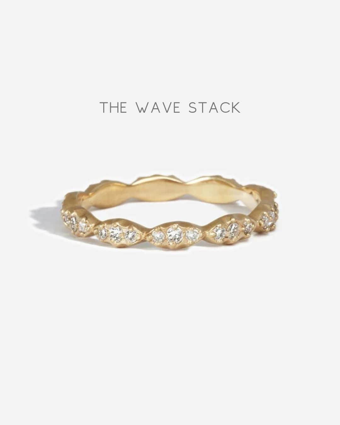 シェイスビーさんのインスタグラム写真 - (シェイスビーInstagram)「The Rhea and the Wave Stack rings make the perfect pair ✨ Handcrafted with 14k yellow gold encrusted with diamonds, this timeless duo is available now at shaesby.com.⁠」10月10日 1時01分 - shaesby