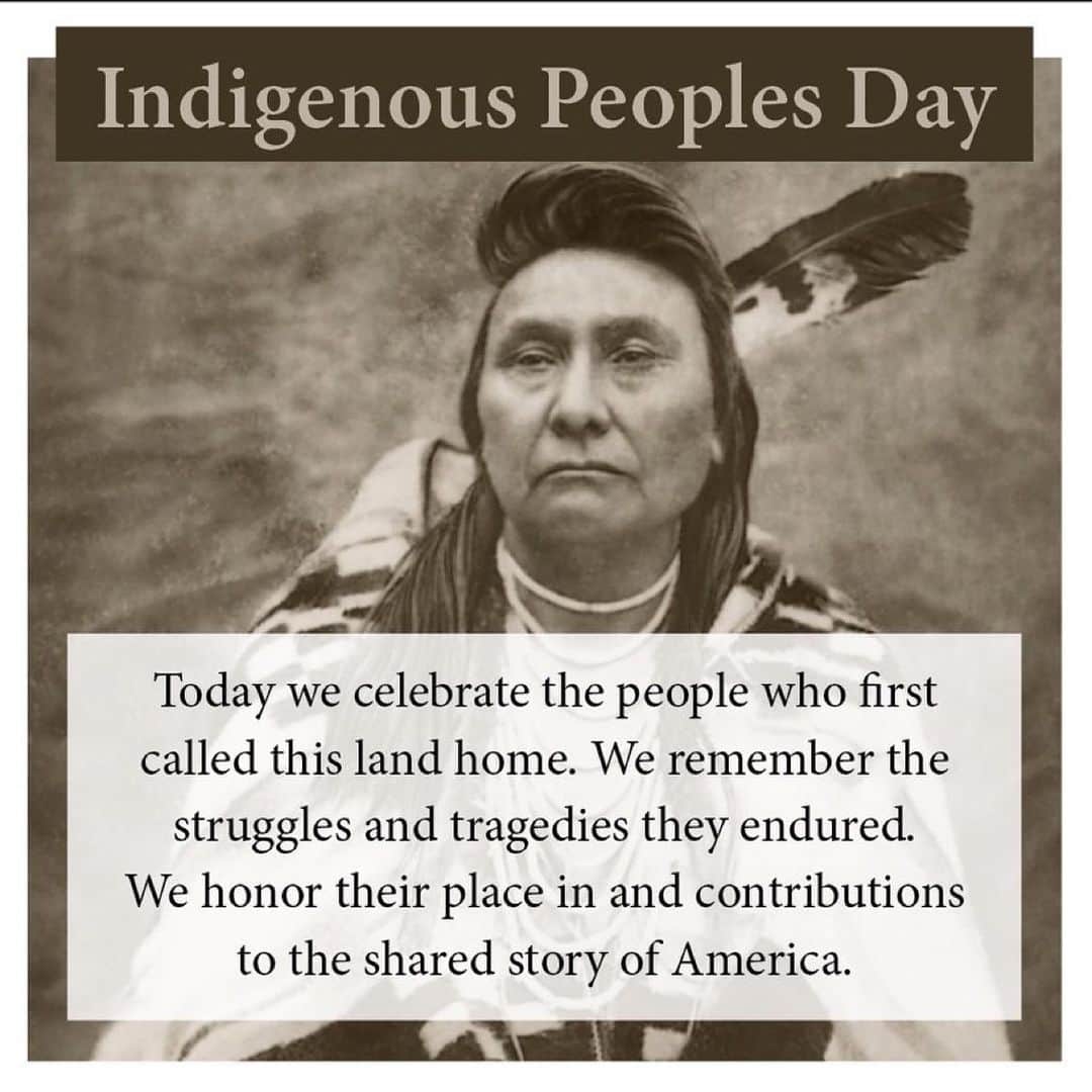 のインスタグラム：「Honoring all those who were here first.     #IndigenousPeoplesDay 🇺🇸」
