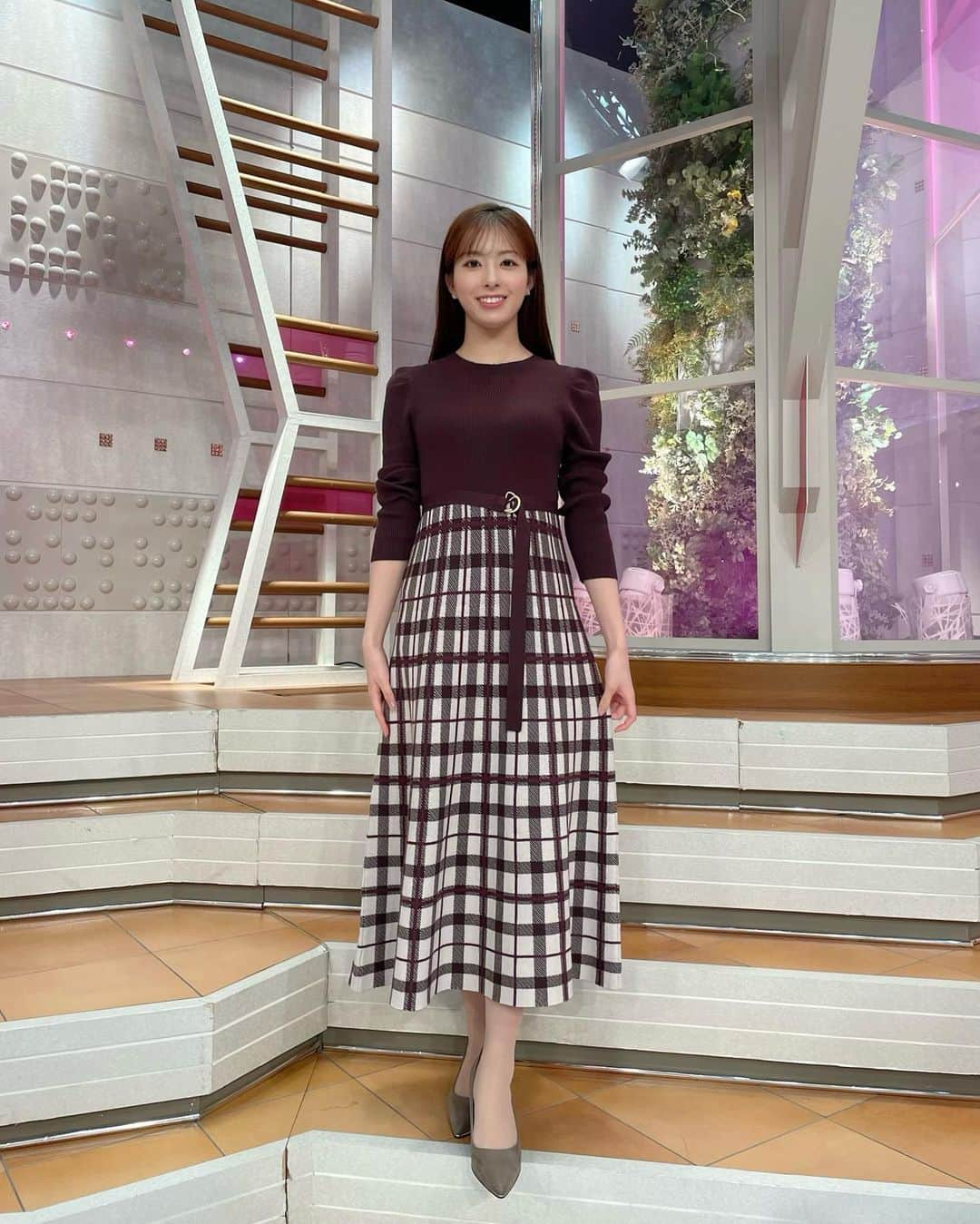 田原萌々のインスタグラム：「@31sonsdemode   #スーパーJチャンネル#Jチャンネル#Jチャン#衣装#テレビ朝日#テレ朝#アナウンサー#テレビ朝日アナウンサー#ootd#outfit#j  Jチャンネルご覧いただきありがとうございました！」