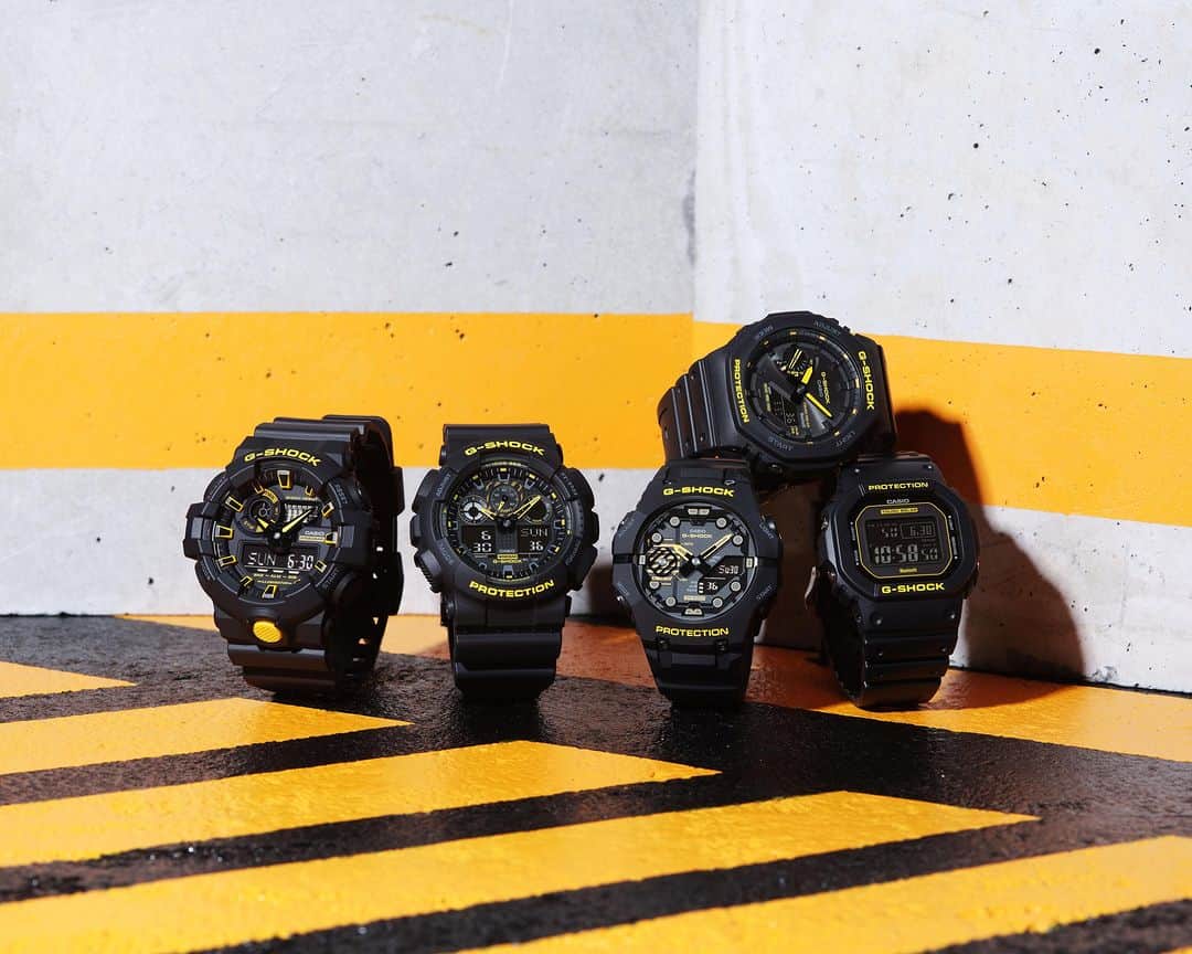 G-SHOCKさんのインスタグラム写真 - (G-SHOCKInstagram)「CAUTION YELLOW  ワークウェアや標識などに注意喚起として用いられるブラック×イエローの組み合わせを取り入れた「CAUTION YELLOW」シリーズ。コントラストカラーが視認性高くタフなデザインを作り上げています。  Introducing the "CAUTION YELLOW" series incorporates the black and yellow combination used in workwear or traffic signs as a warning. The contrasting colors create a tough design with high visibility.  GA-700CY-1AJF GA-100CY-1AJF GA-B001CY-1AJF GA-B2100CY-1AJF GW-B5600CY-1JF  #g_shock #cautionyellow #ga700 #ga100 #gab001 #gab2100 #gwb5600 #fashion #watchoftheday #腕時計 #腕時計魂 #腕時計くら部 #今日の腕時計 #腕時計コーデ」10月10日 12時00分 - gshock_jp