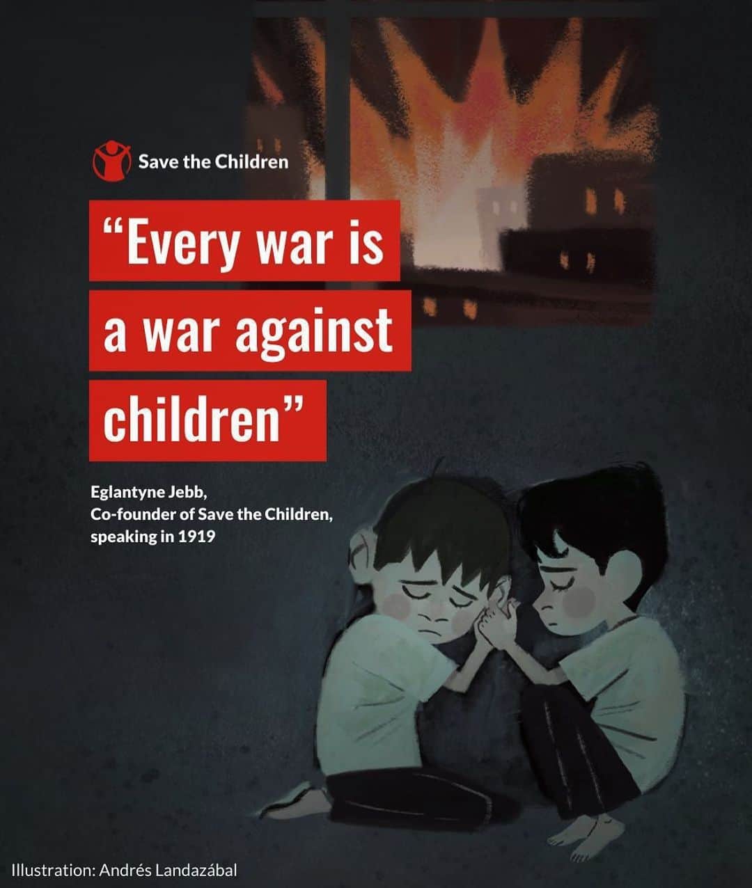 トニ・ガーンのインスタグラム：「Stop the war on children. Stop the war FOR children. This should be reason enough 💔 “.. teams are prepared to respond as soon as it’s safe to do so” @savechildrenuk」