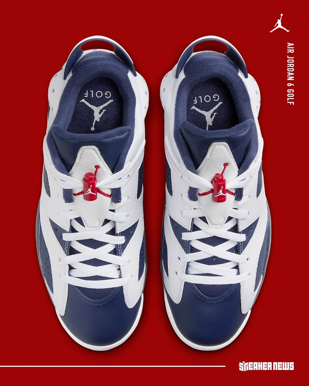 Sneaker Newsさんのインスタグラム写真 - (Sneaker NewsInstagram)「Air Jordan 6 Golf releasing in the classic "Olympic" colorway from 2000! @jumpman23 should bring back the actual Olympic 6s while they're at it...⁠ LINK IN BIO for a closer look!」10月10日 5時01分 - sneakernews