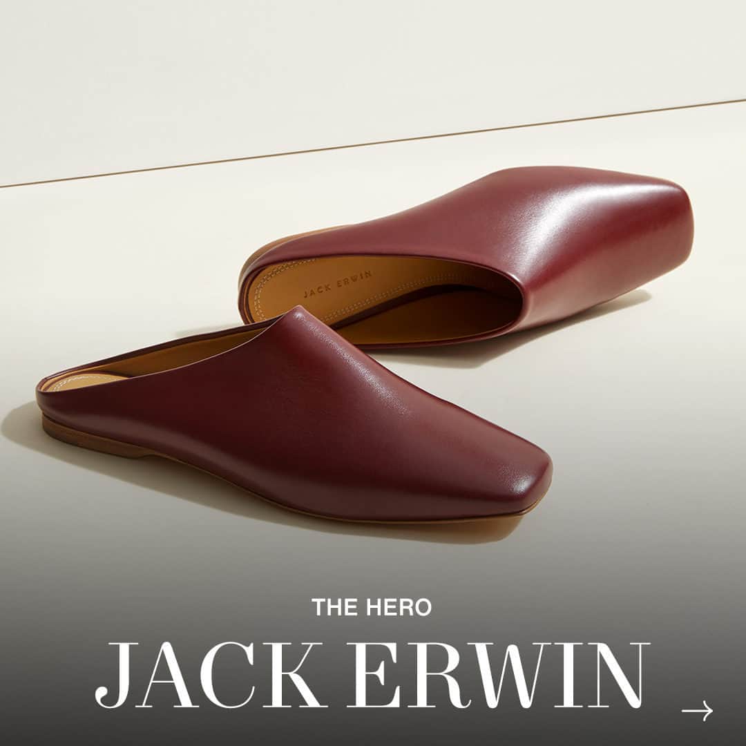 ShopBAZAARのインスタグラム：「Wherever your path takes you, make each step a stylish affair with Jack Erwin’s collection of elevated shoes. The Stella mule is a perfect example of what makes the NY-based brand a cult favorite and a frequent SHOP BAZAAR Hero pick. This sleek slip-on with a distinctly sculptural shape is a great alternative to the ballet flat and ideal for everyday wear and beyond. Versatile and comfortable, you’ll want multiple pairs in your arsenal. Shop the link in bio! #SHOPBAZAAR」