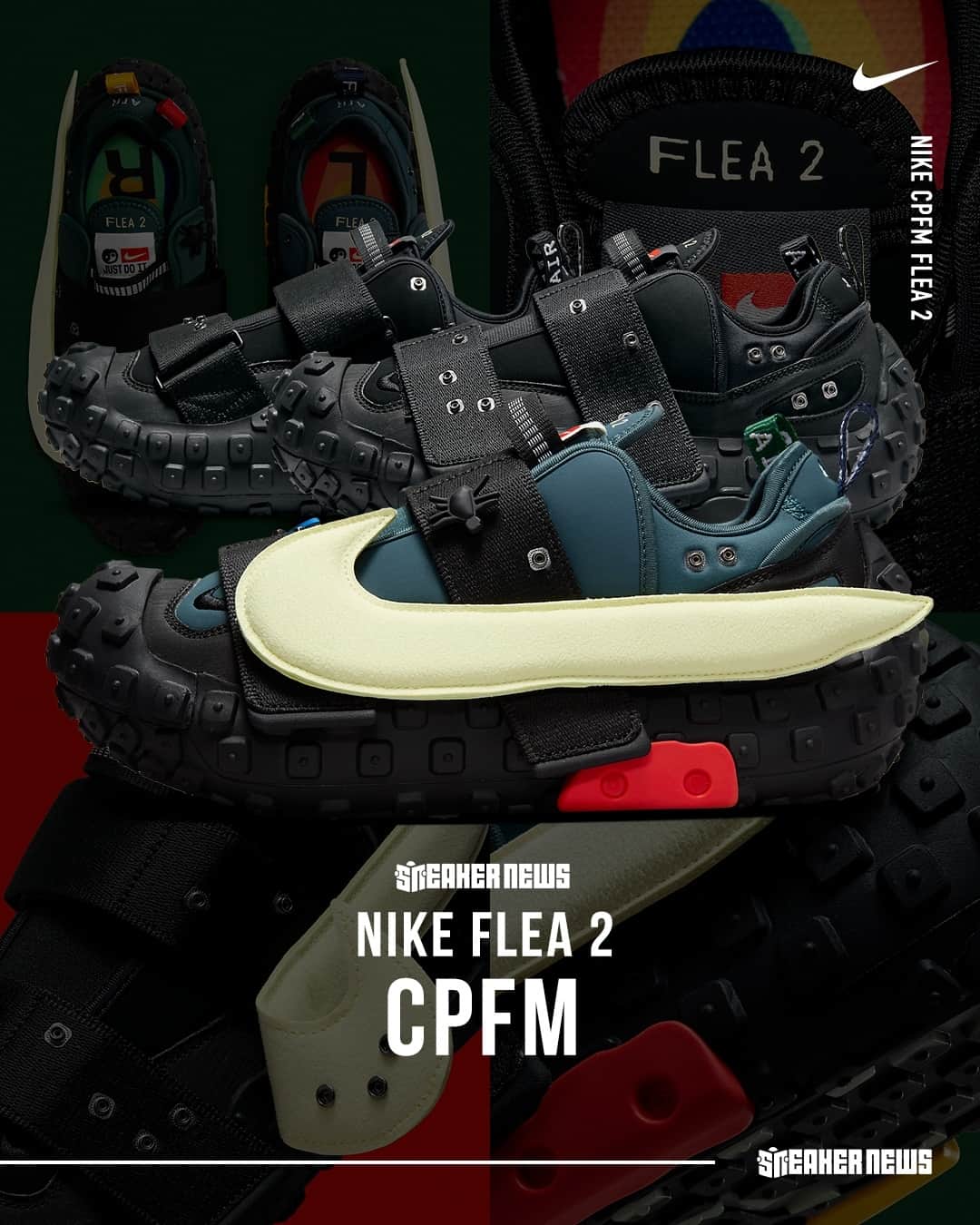 Sneaker Newsさんのインスタグラム写真 - (Sneaker NewsInstagram)「Official images of the @cactusplantfleamarket x Nike FLEA 2 have surfaced in both the "Faded Spruce" and "Black/Alabaster" colorways, Both are expected this Holiday season with a $220 MSRP. Tap the link in our bio for a closer look.」10月10日 6時12分 - sneakernews