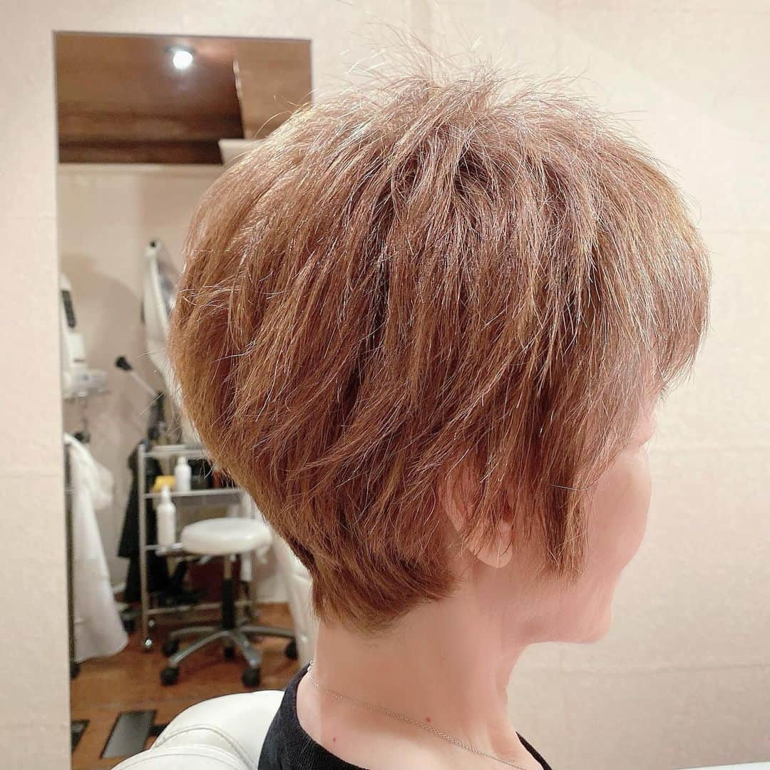 小柳ルミ子さんのインスタグラム写真 - (小柳ルミ子Instagram)「NEWヘアスタイル🤎  完成しました😆👍  ドライヤーでパパパッと乾かして 手ぐしでOK🙆‍♀️  ホットカーラーも アイロンも ピンカールもいらない❌  超簡単で楽ちん⭕️  後頭部の自然な丸み　凄い😆 松崎君 カット上手いなぁ💮  カラーも綺麗に染まりました🤎  スッキリ　サッパリ　嬉しーい😆‼️  ⠀  #美容院 ⠀ #美容師 ⠀ #ヘアカラー ⠀ #ヘア ⠀ #ヘアアレンジ ⠀ #ヘアスタイル ⠀ #ヘアカット ⠀ #ヘアサロン ⠀ #カラーリング ⠀ #カット ⠀ #ショートヘア ⠀ #ショートカット ⠀ #スッキリ ⠀ #ファッション ⠀ #アンコキーヌ ⠀ #藤島彩子 さん⠀ #小柳ルミ子」10月10日 7時33分 - rumiko_koyanagi