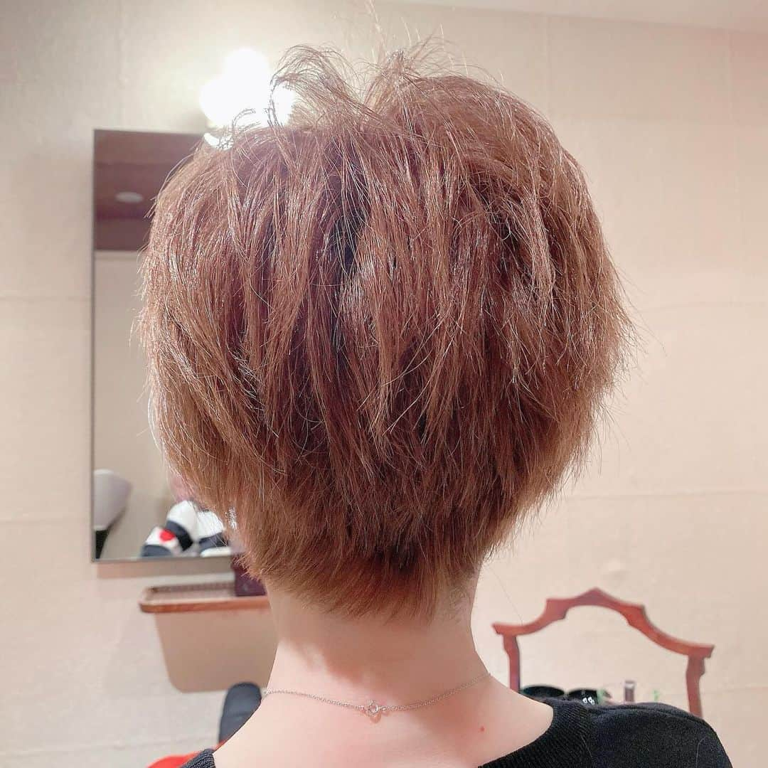 小柳ルミ子さんのインスタグラム写真 - (小柳ルミ子Instagram)「NEWヘアスタイル🤎  完成しました😆👍  ドライヤーでパパパッと乾かして 手ぐしでOK🙆‍♀️  ホットカーラーも アイロンも ピンカールもいらない❌  超簡単で楽ちん⭕️  後頭部の自然な丸み　凄い😆 松崎君 カット上手いなぁ💮  カラーも綺麗に染まりました🤎  スッキリ　サッパリ　嬉しーい😆‼️  ⠀  #美容院 ⠀ #美容師 ⠀ #ヘアカラー ⠀ #ヘア ⠀ #ヘアアレンジ ⠀ #ヘアスタイル ⠀ #ヘアカット ⠀ #ヘアサロン ⠀ #カラーリング ⠀ #カット ⠀ #ショートヘア ⠀ #ショートカット ⠀ #スッキリ ⠀ #ファッション ⠀ #アンコキーヌ ⠀ #藤島彩子 さん⠀ #小柳ルミ子」10月10日 7時33分 - rumiko_koyanagi