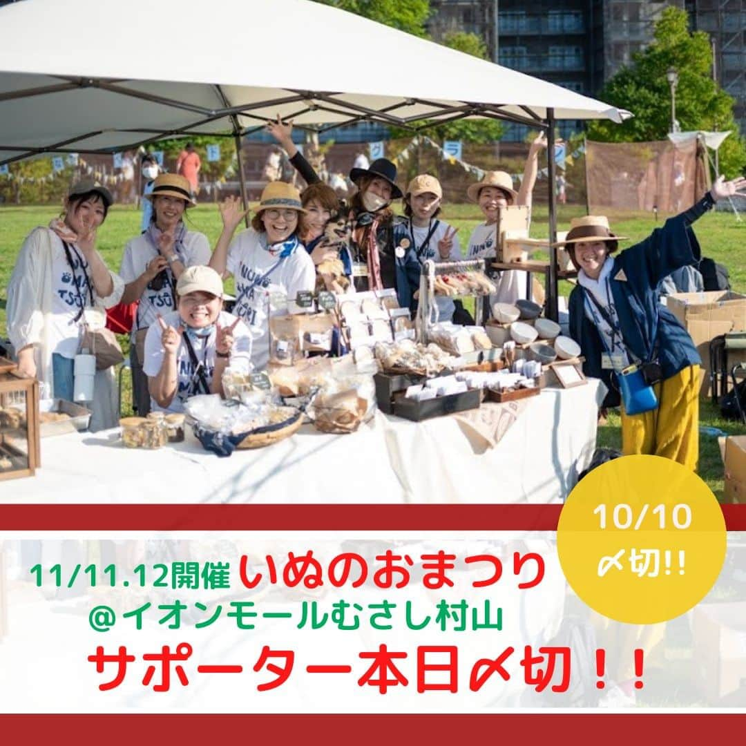 甲斐麻美のインスタグラム：「・ 東京都武蔵村山市。 東京都多摩方面にある、緑も多い穏やかな町です。  チームメンバー、誰も知り合いがいない土地での開催。 右も左も分からず、、 そんな中でサポーターやお手伝い チラシの配布の協力を申し出て頂けて 心強くて、とっても嬉しい。 チームメンバー、感謝の気持ちでいっぱいです！  いぬのおまつり@むさし村山サポーター募集は、本日〆切ですが 随時受け付け中です🥰  広い会場なので、 サポーターの皆さまの力が必要です。  ちょっとやってみようかな♩って思ったら、 ぜひお声掛け下さいね🙌  わたしたちと一緒に楽しみましょう！  撮影 @YUKARI×PHOTO×DESIGN  ============== 　いぬのおまつり ============== 日時：11/11(土)12(日)10:00～16:00 ※雨天中止 場所：イオンモールむさし村山たいかんたいけん屋外ひろば （東京都武蔵村山市榎1-1-3）  #いぬのおまつり #いぬとわたし #犬イベント #草加 #武蔵村山 #レイクタウン #犬との暮らしを楽しむ  #ボランティア #ボランティア募集 #ボランティア活動」