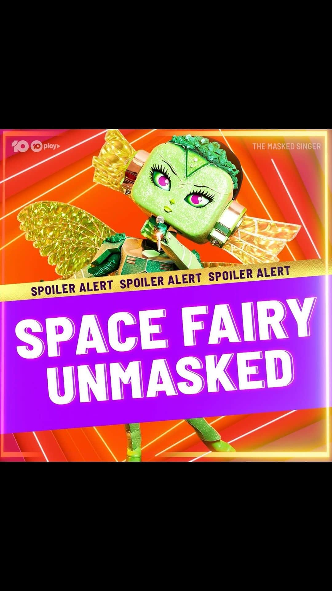 Aka SCUBA CHARLOTTEのインスタグラム：「🚨 SPOILER ALERT! 🚨  Space Fairy’s mask has blasted off! 🚀🌌☄️🤩   Stream the latest #MaskedSingerAU reveal NOW on @10playau」