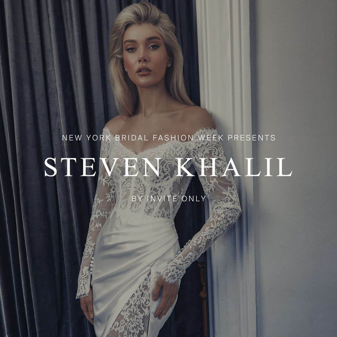 Steven Khalilのインスタグラム：「We are thrilled to be presenting our 'Maison Collection' at New York Bridal Fashion Week starting tomorrow. Showcasing designs from this new collection at the @melangedeblanc event. Be the first to see the new collection via our stories this week. ⁣ #bridalmarket #bridalweek #bridalfashionweek」
