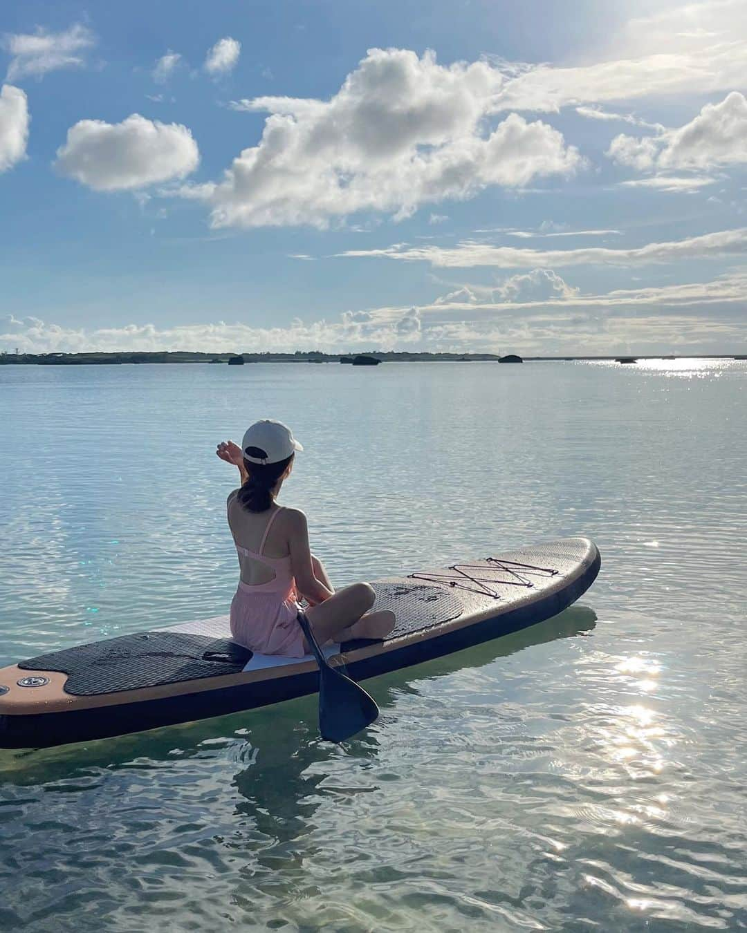 岡元優香さんのインスタグラム写真 - (岡元優香Instagram)「.  前に行った時の🏝  初サップ楽しかった！  #サップ #サップ女子」10月10日 21時31分 - ___o3yuka._