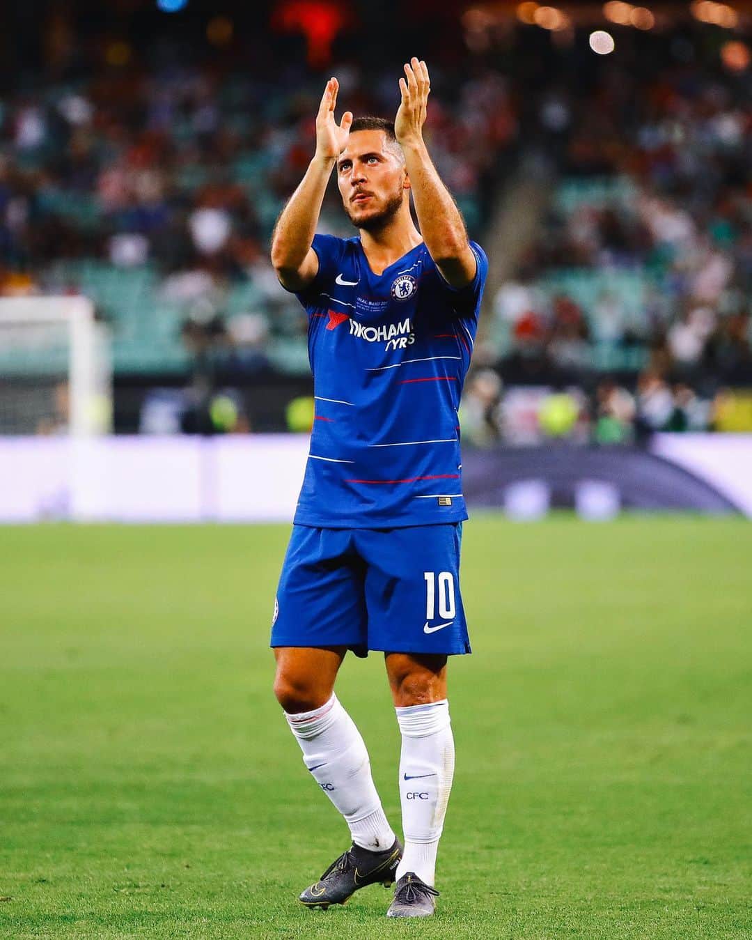 チェルシーFCさんのインスタグラム写真 - (チェルシーFCInstagram)「In the flesh Eden Hazard was simply wonderful to watch. A world-class footballer who gave us that sense that this was a player who could do pretty much anything with a ball at his feet.   And when at Eden’s feet, the ball was whatever he wanted it to be.   His superpower was to move it with such precision, an ability to sneak through the tiniest of gaps, the little hole in the fence that only he could spot. Defenders would catch his eye, pause for breath, before he is gone once more - a shadow they think they saw in the mirror.   This, you suspect, is why Blues fans would board the District line to Fulham Broadway on a Saturday, and filter into the Bridge through the streets surrounding Fulham Road: for those magical moments, those polaroids of genius, those flashes of perfection in miniature.   That famous goal against Arsenal. The solo strike against West Ham. Ending Tottenham’s title hopes. The Europa League final double. Screamers at Anfield not once, but twice. These were defining moments, memories that will carry on flickering away on endless replays in the back of our minds forever.   And that is how the Eden Hazard legacy will remain. In our minds, forever.   Happy retirement, to one of Chelsea’s greatest ever players.」10月10日 20時42分 - chelseafc