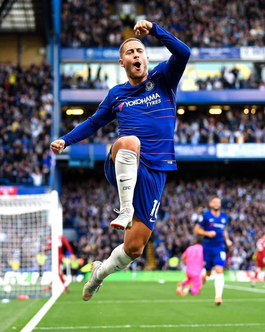 チェルシーFCさんのインスタグラム写真 - (チェルシーFCInstagram)「In the flesh Eden Hazard was simply wonderful to watch. A world-class footballer who gave us that sense that this was a player who could do pretty much anything with a ball at his feet.   And when at Eden’s feet, the ball was whatever he wanted it to be.   His superpower was to move it with such precision, an ability to sneak through the tiniest of gaps, the little hole in the fence that only he could spot. Defenders would catch his eye, pause for breath, before he is gone once more - a shadow they think they saw in the mirror.   This, you suspect, is why Blues fans would board the District line to Fulham Broadway on a Saturday, and filter into the Bridge through the streets surrounding Fulham Road: for those magical moments, those polaroids of genius, those flashes of perfection in miniature.   That famous goal against Arsenal. The solo strike against West Ham. Ending Tottenham’s title hopes. The Europa League final double. Screamers at Anfield not once, but twice. These were defining moments, memories that will carry on flickering away on endless replays in the back of our minds forever.   And that is how the Eden Hazard legacy will remain. In our minds, forever.   Happy retirement, to one of Chelsea’s greatest ever players.」10月10日 20時42分 - chelseafc