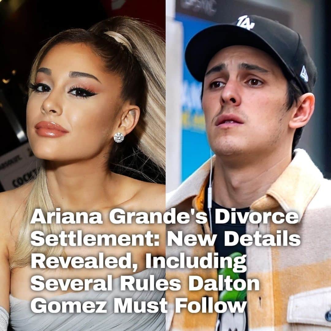 Just Jaredさんのインスタグラム写真 - (Just JaredInstagram)「New details have been revealed from Ariana Grande's divorce settlement, including some of the rules her ex-husband Dalton Gomez must follow after receiving a payout from her. She must also adhere to the rules. All the details at the LINK IN BIO. #ArianaGrande #DaltonGomez Photos: Getty, Backgrid」10月10日 13時47分 - justjared