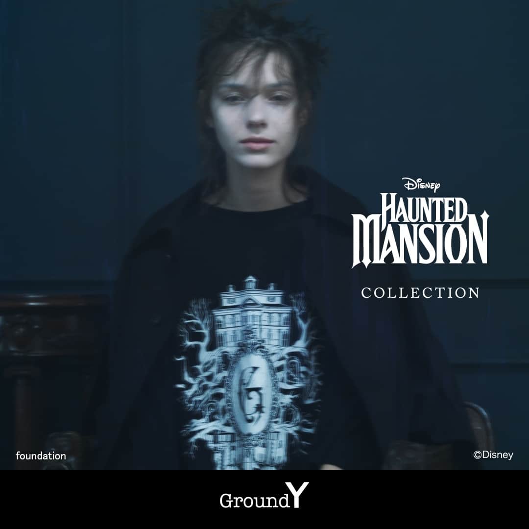 ヨウジヤマモトのインスタグラム：「@ground_y_official: #GroundY / #HauntedMansion Collection⁠ ⁠ Now available at all Ground Y stores and @theshopyohjiyamamoto⁠ ⁠ #GroundY⁠ #YohjiYamamoto⁠ #ホーンテッドマンション #Disney」