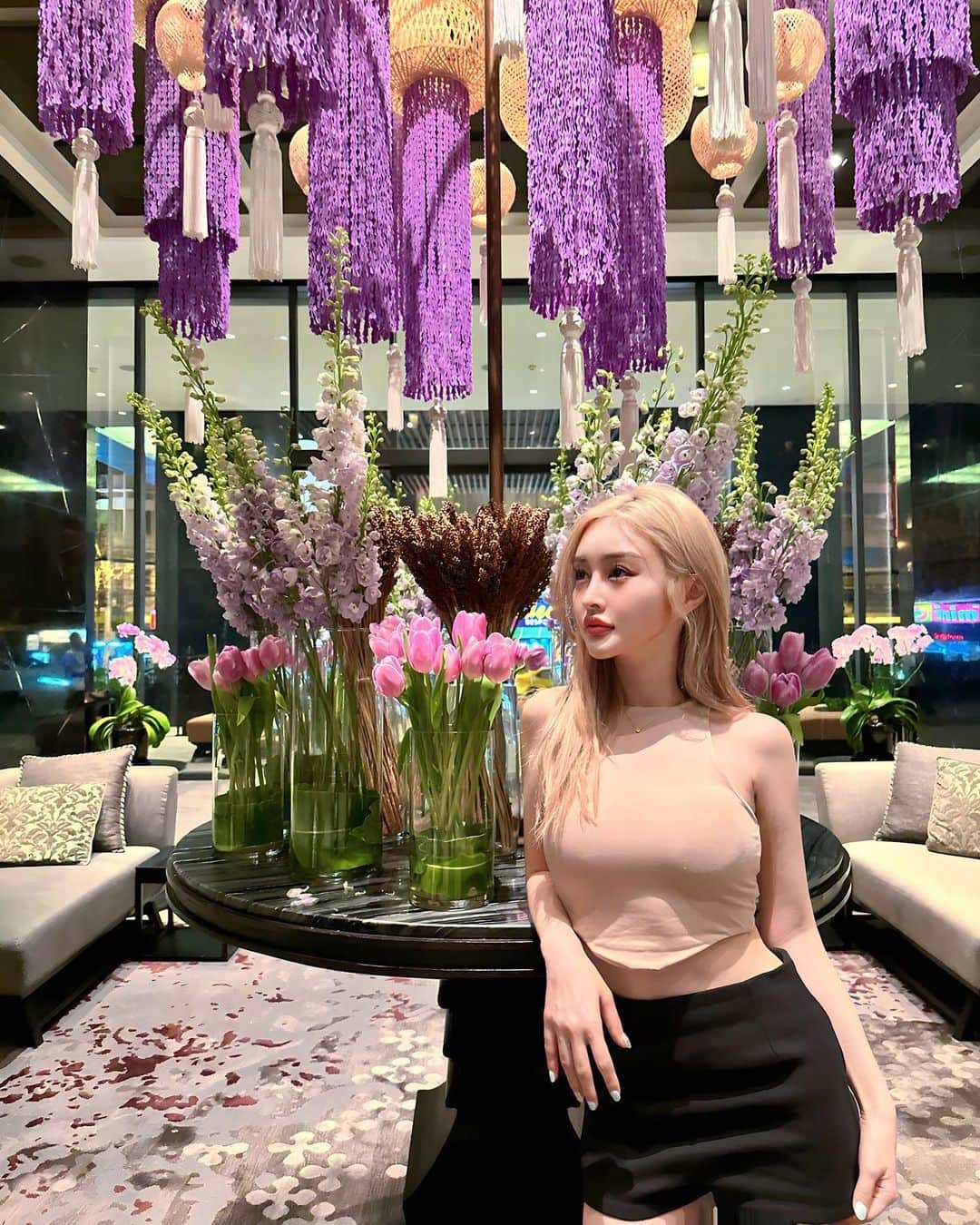 K͎A͎R͎E͎N͎のインスタグラム：「🪻  やっぱ🇹🇭住みたい😙💜  #🇹🇭 #タイ #Thailand #Thai #ฉันอยากอยู่ในประเทศไทย #ประเทศไทย」