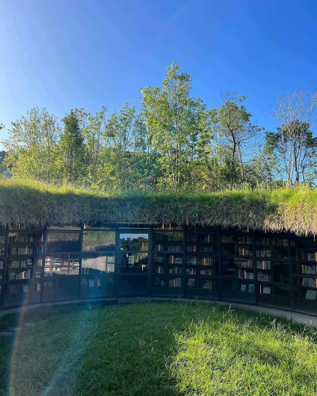 堀江聖夏さんのインスタグラム写真 - (堀江聖夏Instagram)「⌇地中にある図書館へ𓂃  ⁡ 約3000冊の蔵書と緑の谷間で過ごす、 千葉・木更津の「KURKKU FIELDS」へ。 ⁡ その中にある、地中図書館は ⁡ "晴れた日には畑を耕し、雨の日には読書をする" ⁡ という晴耕雨読な生き方を 志向する人々のために構想されたとのことで 子どものときに描いていた 森の中の秘密基地のような場所にも 感じられて、ワクワクしながらも なんだか、ホッと落ちつく空間でずっとここに いたくなっちゃった。 ⁡ また、来たい場所。 ⁡ @kurkkufields   _______________________________ #KURKKUFIELDS #図書館 #自然 #森 #森の中の図書館 #千葉県」10月10日 14時36分 - mina_horie