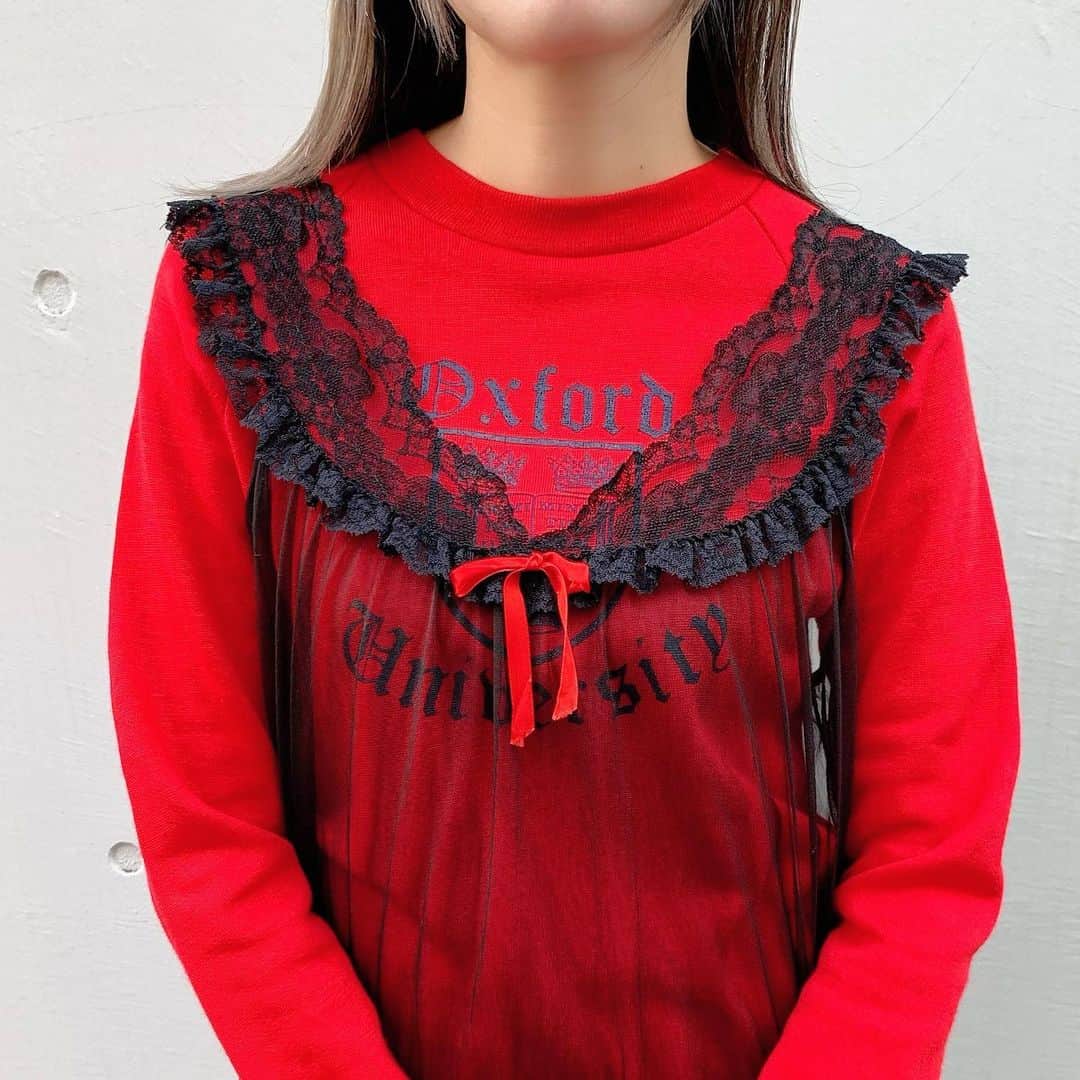 birthdeathのインスタグラム：「New Arrivals  80's Black nylon sheer night dress  80's "Oxford University" college sweatshirt  #birthdeath #vintage」
