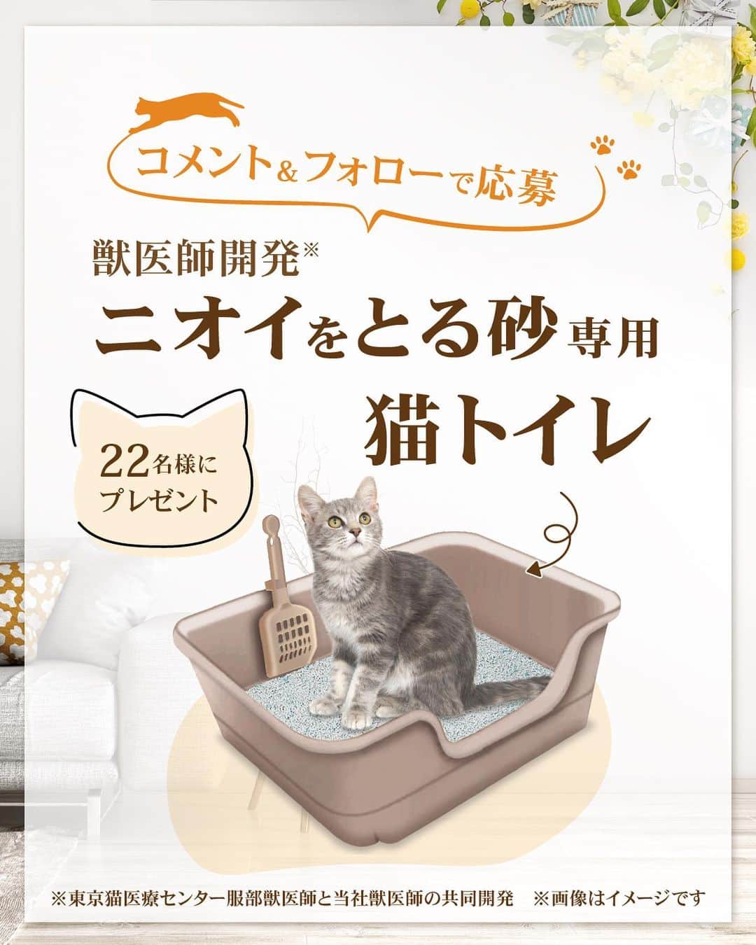 ライオン商事株式会社のインスタグラム：「今月は『ナチュラルブラウン』🤎 コメント＆フォローで猫トイレセットプレゼント🎁  💡コメントのお題💡 『猫ちゃんのトイレ容器を買いかえるきっかけは？』💬  猫はトイレにとてもこだわる動物。🐈 愛猫が喜ぶ快適なトイレ環境を用意してあげることはオーナーの大切な役目です。  『獣医師開発（※）ニオイをとる砂専用猫トイレ』は、 「猫ちゃんとオーナーにとって理想のトイレ環境」を 目指した、固まる猫砂専用の猫トイレです❣️ ※東京猫医療センターの服部獣医師と当社獣医師の共同開発  今月は、【ナチュラルブラウン】のトイレセットをプレゼント！ 猫ちゃんが喜ぶトイレ環境、作ってみませんか？😆  みなさんからのたくさんのご応募お待ちしております🍀  ■応募期間 2023年10月10日（火）～10月24日（火）  ■応募方法 ①ライオンペット公式アカウント@lion_pet_cat をフォロー！ ②こちらの投稿にあなたの答えをコメントして完了！ 　『猫ちゃんのトイレ容器を買いかえるきっかけは？』  ・ご応募は1アカウント様につき、1回と限らせていただきます ・ストーリーズ投稿は対象外となります  ■当選人数 22名様　  ■プレゼントセット内容 【獣医師開発　ニオイをとる砂専用　猫トイレ ナチュラルブラウン】1個 【ニオイをとる砂 5L】2袋 【シュシュット！厚手おそうじシート 猫用】1個 【ニオイをとる砂　ウンチもオシッコも臭わない袋】試供品  ■抽選・当選連絡について 応募いただいた方の中から抽選を行い、 当選者の方へDM連絡をいたします。  ■利用規約 本キャンペーンへ参加される場合は、本応募要項に同意いただいた上でのご応募となります。 応募要項にご同意いただけない場合は、キャンペーンに応募することができません。 また、本キャンペーンへの応募をもって、本応募要項に同意したものとみなします。   ■応募資格 ・日本国内にお住まいの方で、かつ賞品のお届け先が日本国内の方に限らせていただきます。 ・ライオンペット公式Instagramアカウント「@lion_pet_cat」をフォローされている方が対象です。 ※賞品発送時点まで当社アカウントをフォローされている必要があります。 ・キャンペーン期間中に、Instagramのアカウントを保有しており、Instagramアカウントを公開設定にしている方。 ※Instagramアカウントを非公開にしている場合、ツイートを確認することができないため本キャンペーンには参加できません。 ※Instagramアカウントを削除された場合、当選のご連絡を差し上げることができないため本キャンペーンで当選された場合も無効となります。 ・本規約について同意されている方。  ■応募に際する注意事項 ・DMと当選品の発送をもって当選者の発表と代えさせていただきます。 ・非公開アカウントは対象外となりますのでお気を付けください。 ・複数アカウントを使用しての応募は無効となります。 ・投稿を複数行っても応募は１回分のみのカウントとなります。 ・当選品は当選の連絡後2週間以内程度、国内のみの発送です。 ・本キャンペーンにご応募いただくにあたり、応募者はキャンペーンの運用について本アカウントの運用方法に従うものとし、一切異議申立てを行わないものとします。 ・本キャンペーンは予告なく中止、または変更をさせて頂く場合がございます。 ・本キャンペーンは、Meta社・Instagramとは一切関係ありません。 ・イベントは中止となる可能性があります。 ⚠️なりすましアカウントにご注意ください。本キャンペーンの当選者の方には、DMよりご連絡させていただきますが、DM上でクレジットカード情報などの個人情報の入力を促すことはございません。 ※ライオンペット公式アカウントは、青色の認証バッジがついている@lion_pet_cat @lion_pet_dog の2つです。公式アカウント以外からのフォローや不信なDMを受け取った場合は、URLのクリックや、個人情報などの入力、返信やフォローは行わないでください。  【個人情報の取扱いについて】 ・当選時にご入力いただきます個人情報は、当選品発送のみに使用し、それ以外の目的では利用いたしません。 本キャンペーンへの応募をもって、個人情報の取扱いに同意したものとみなします。  #獣医師開発猫トイレ #ニオイをとる砂 #猫トイレ #ねことくらす #ネコのいる暮らし #猫のいるくらし #ねことの生活 #ねこ #ネコ #猫 #にゃんこ #ニャンコ #ねこ部 #ネコ部 #猫部 #ねこスタグラム #ネコスタグラム #猫スタグラム #ねこのいる生活 #ネコのいる生活 #猫のいる生活 #ねこ好きさんと繋がりたあ #ネコ好きさんと繋がりたい #猫好きさんと繋がりたい #猫大好き部 #保護猫 #保護猫と暮らす #ライオンペット #lionpet #lionpetcat」