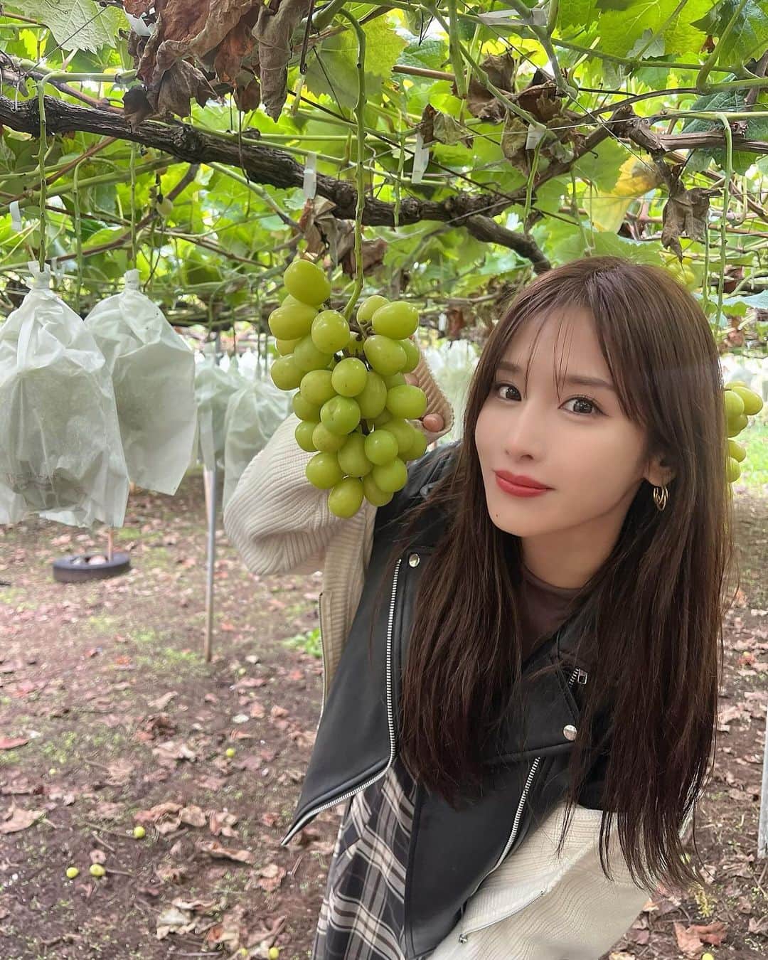 益田アンナのインスタグラム：「好きな果物はシャインマスカットとマンゴー🍇🥭」
